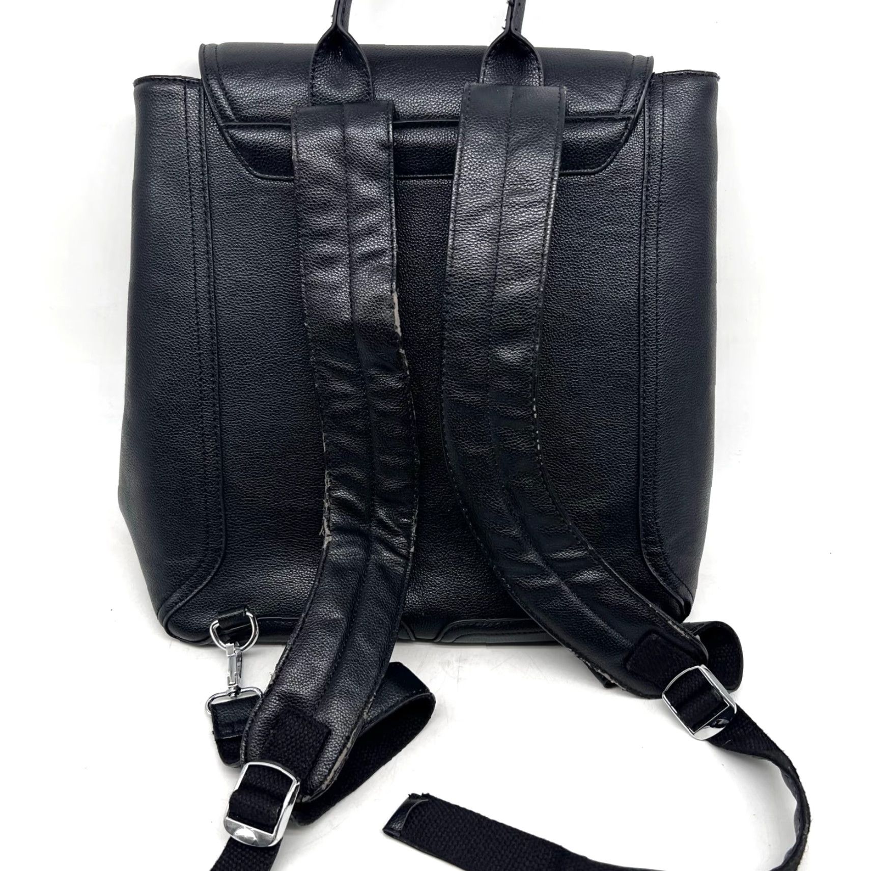 Vintage Sandy Lisa Amalfi Backpack, Black 12"X6"X13" / 13" Laptop iPad More Backpack Unisex Adults Medium Black Gold Hardware Size ONE SIZE - 2 Thumbnail