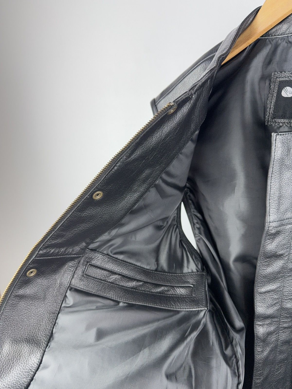 Leather Vintage 90s Genuine Leather MOTO Vest Rock Punk Rick Chrome Size US XL / EU 56 / 4 - 10 Thumbnail