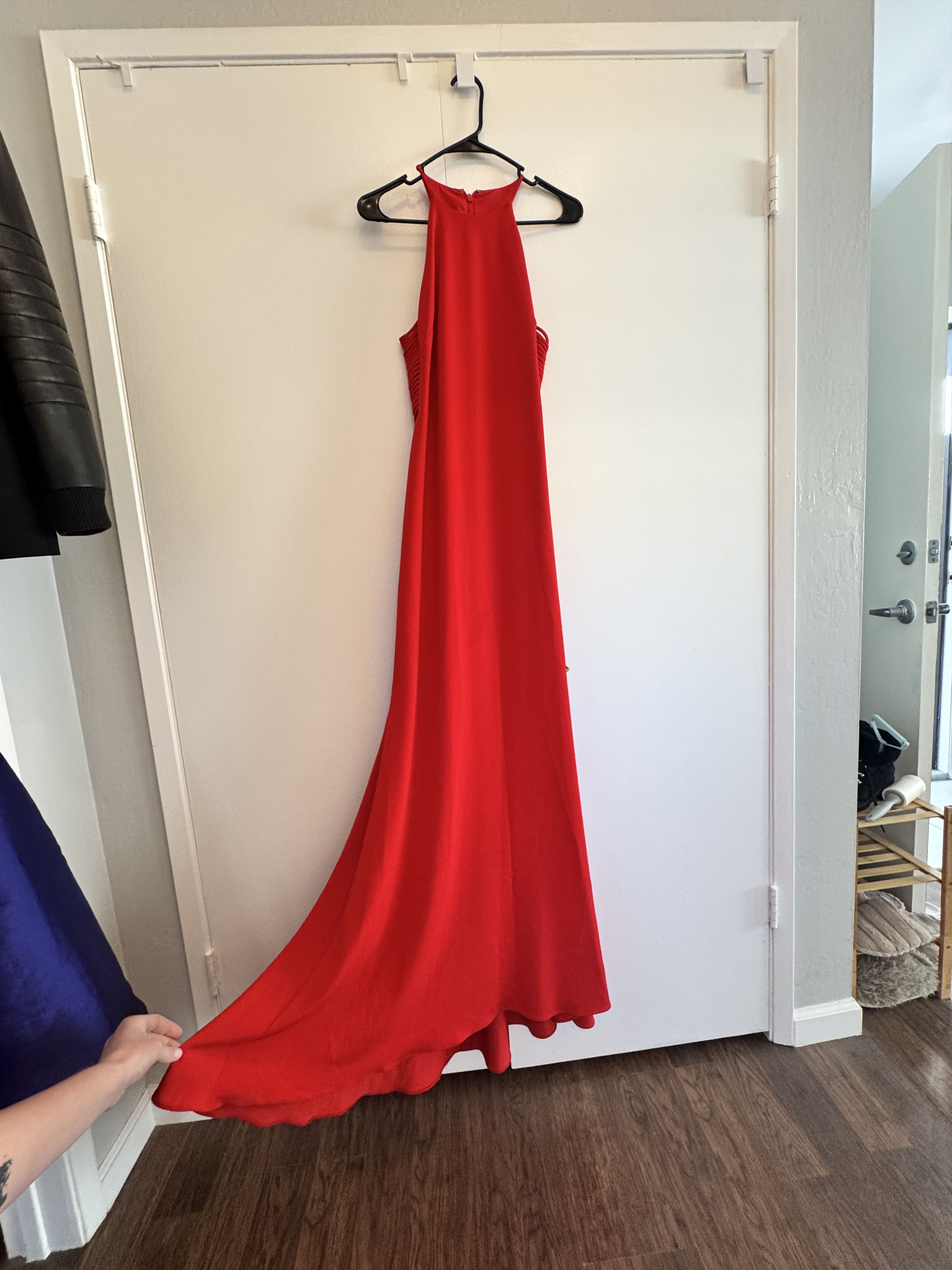 Badgley Mischka Badgley Mischka Collection red halter evening gown. Size XS / US 0-2 / IT 36-38 - 1 Thumbnail