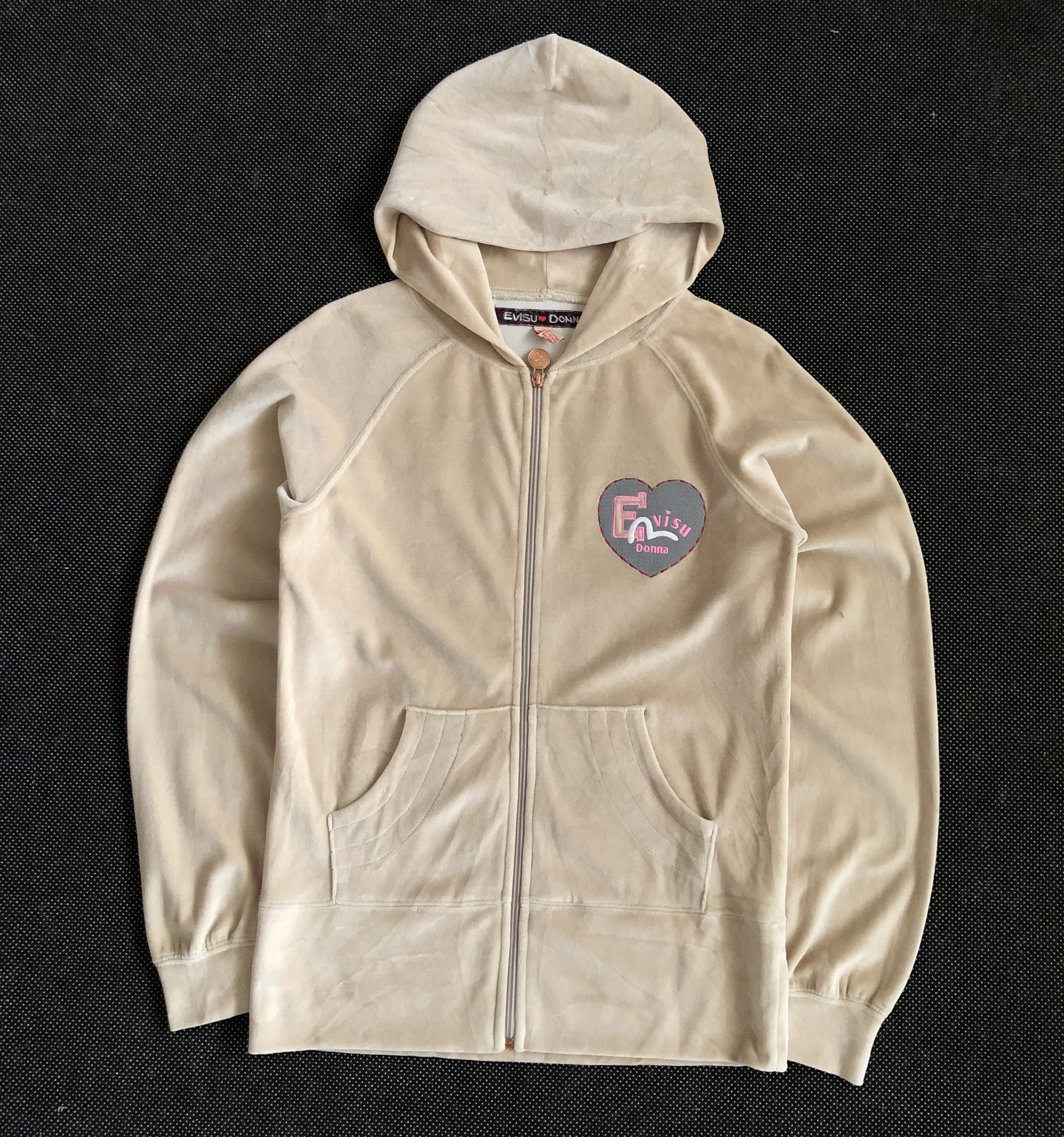 Evisu EVISU DONNA VELVET ZIPPER HOODIE Size S / US 4 / IT 40 - 2 Thumbnail