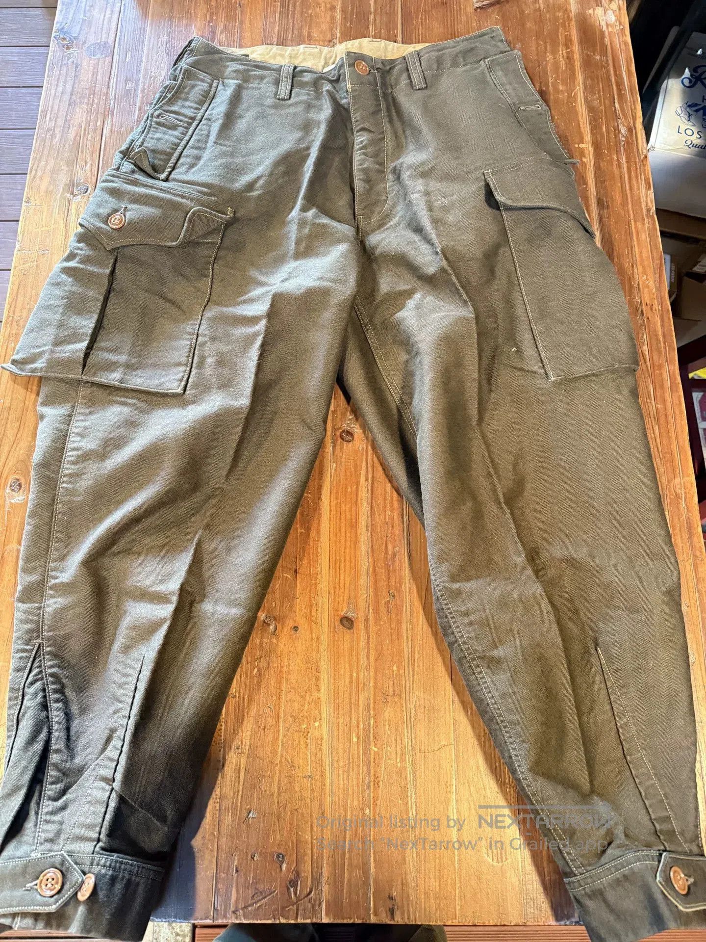 Freewheelers Freewheelers Olive Green Cargo Pants. Size US 32 / EU 48 - 1 Thumbnail
