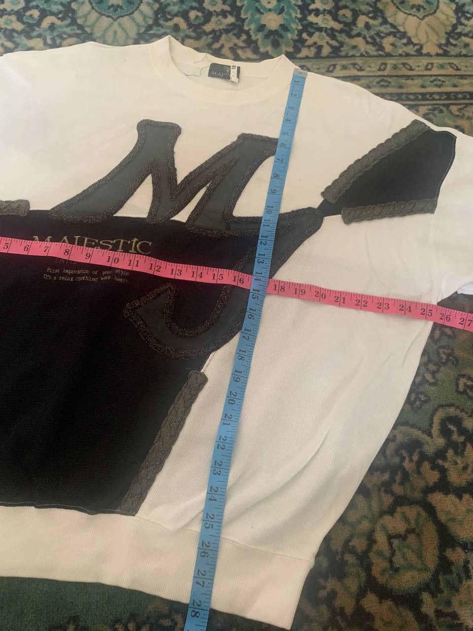 Majestic Vintage Majestic Sweatshirt Luxury Rare Black White XXL Size US XXL / EU 58 / 5 - 6 Thumbnail