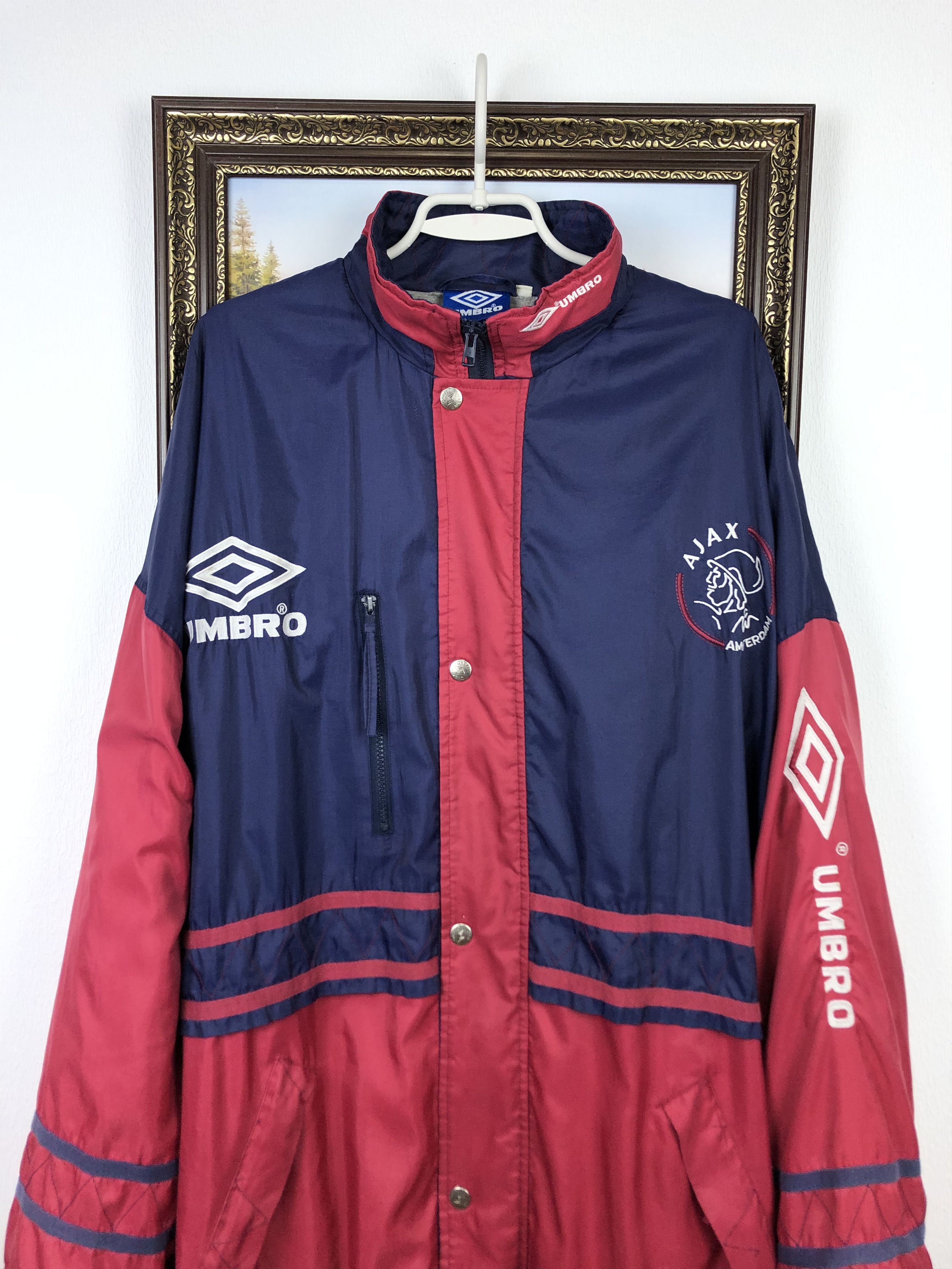 Umbro Vintage Ajax Football Jacket Soccer Windbreaker Track Size US XXL / EU 58 / 5 - 2 Thumbnail