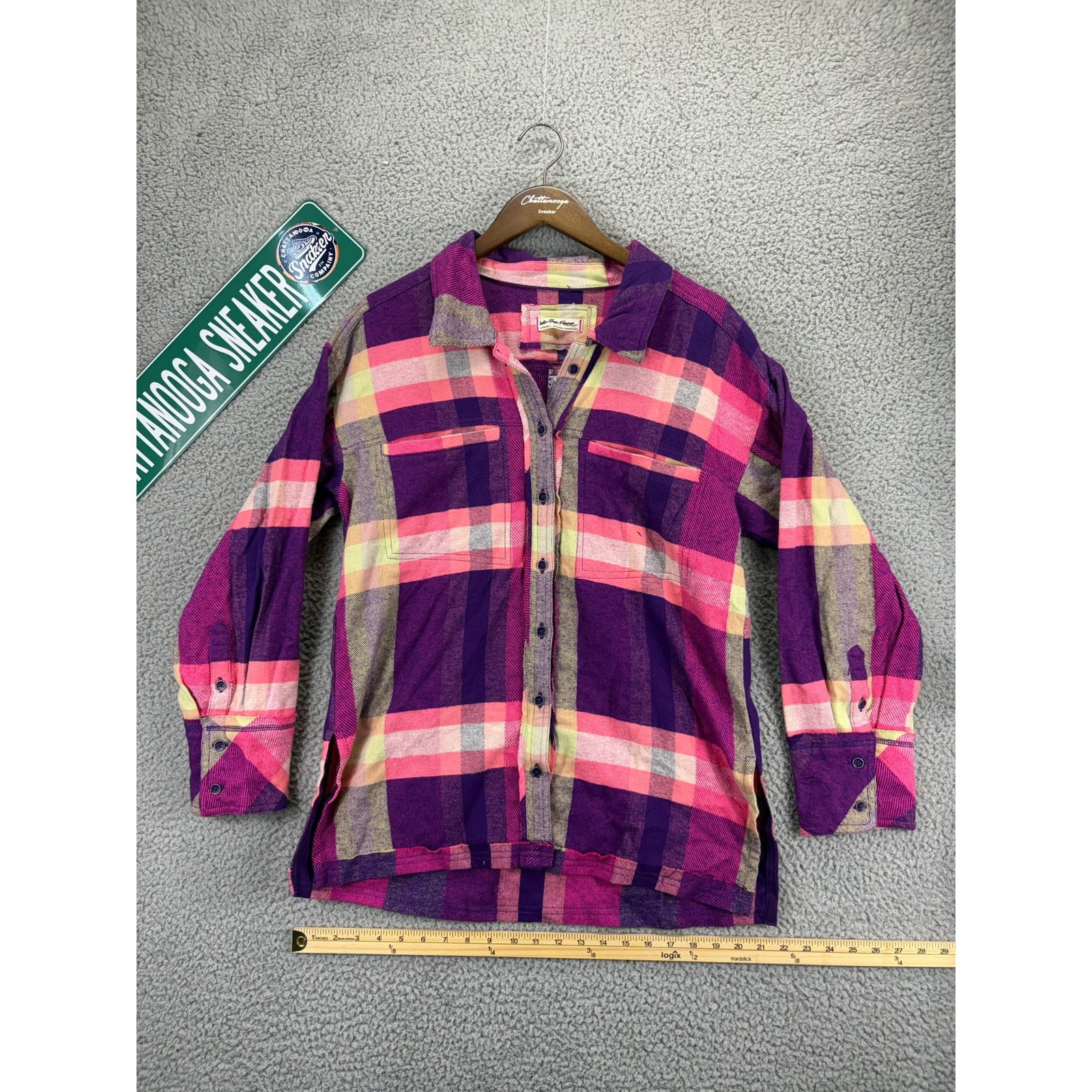 Free People Free People Izzie Cargo Flannel Shirt Plaid Women XS NEW Size XS / US 0-2 / IT 36-38 - 1 Thumbnail
