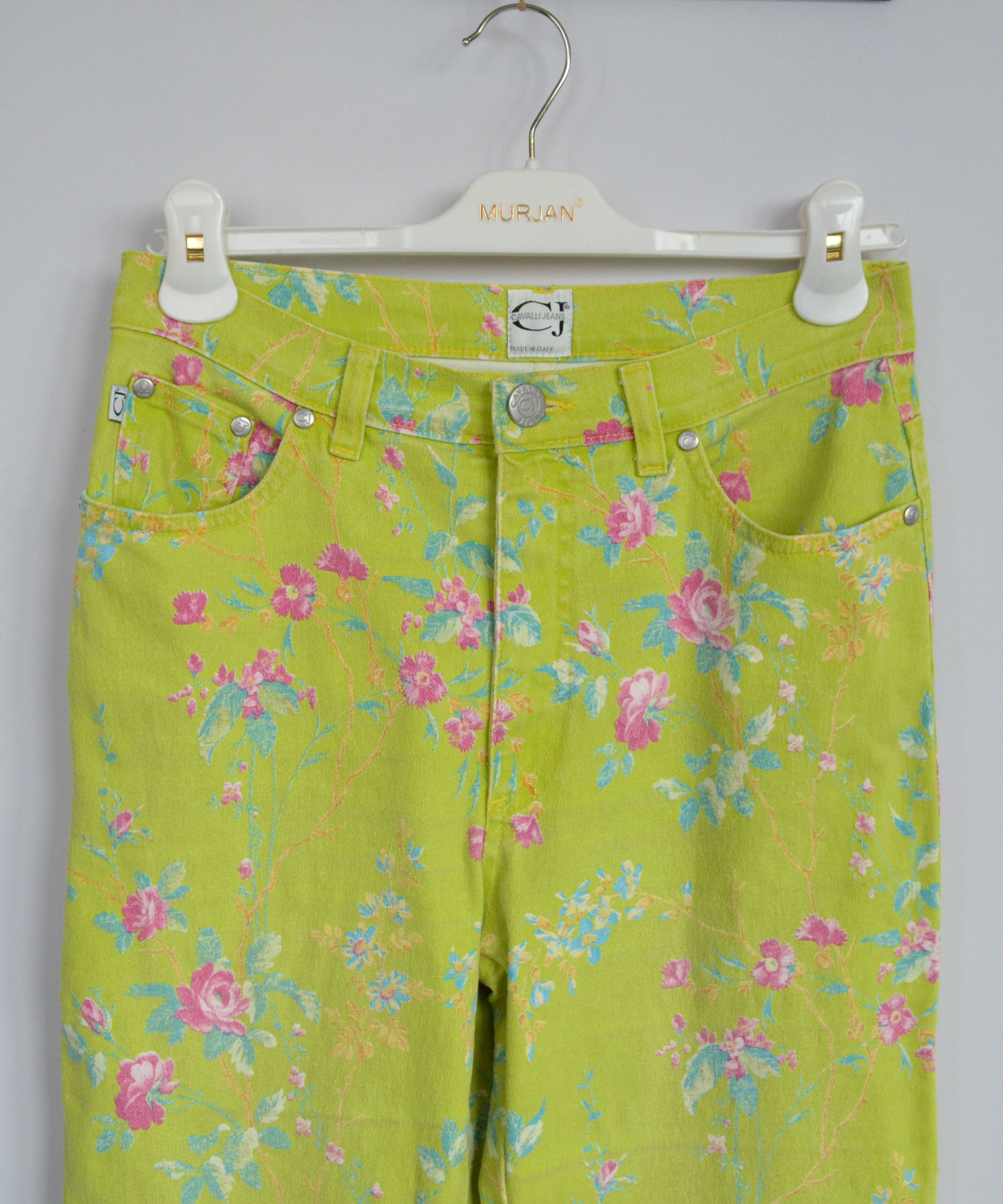 Roberto Cavalli Roberto Cavalli Jeans Pants Floral Print Denim Flower 90s Size 30" / US 8 / IT 44 - 10 Thumbnail