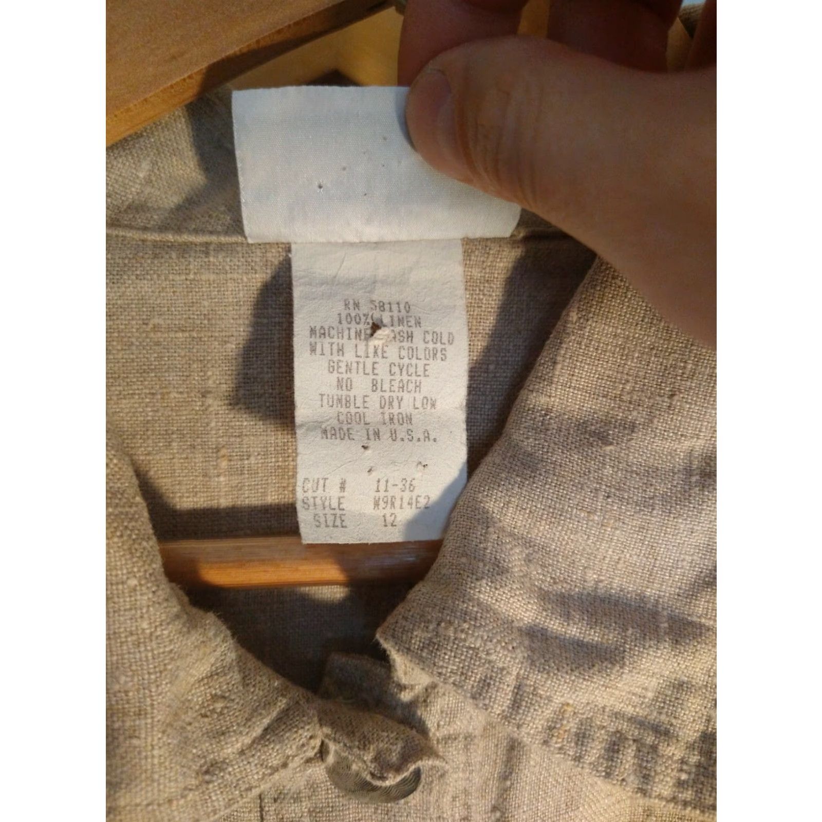 Vintage VINTAGE Studio Linen Shirt Ladies Beige 12 USA Comfort Size 12 Womens Size XL / US 12-14 / IT 48-50 - 4 Thumbnail