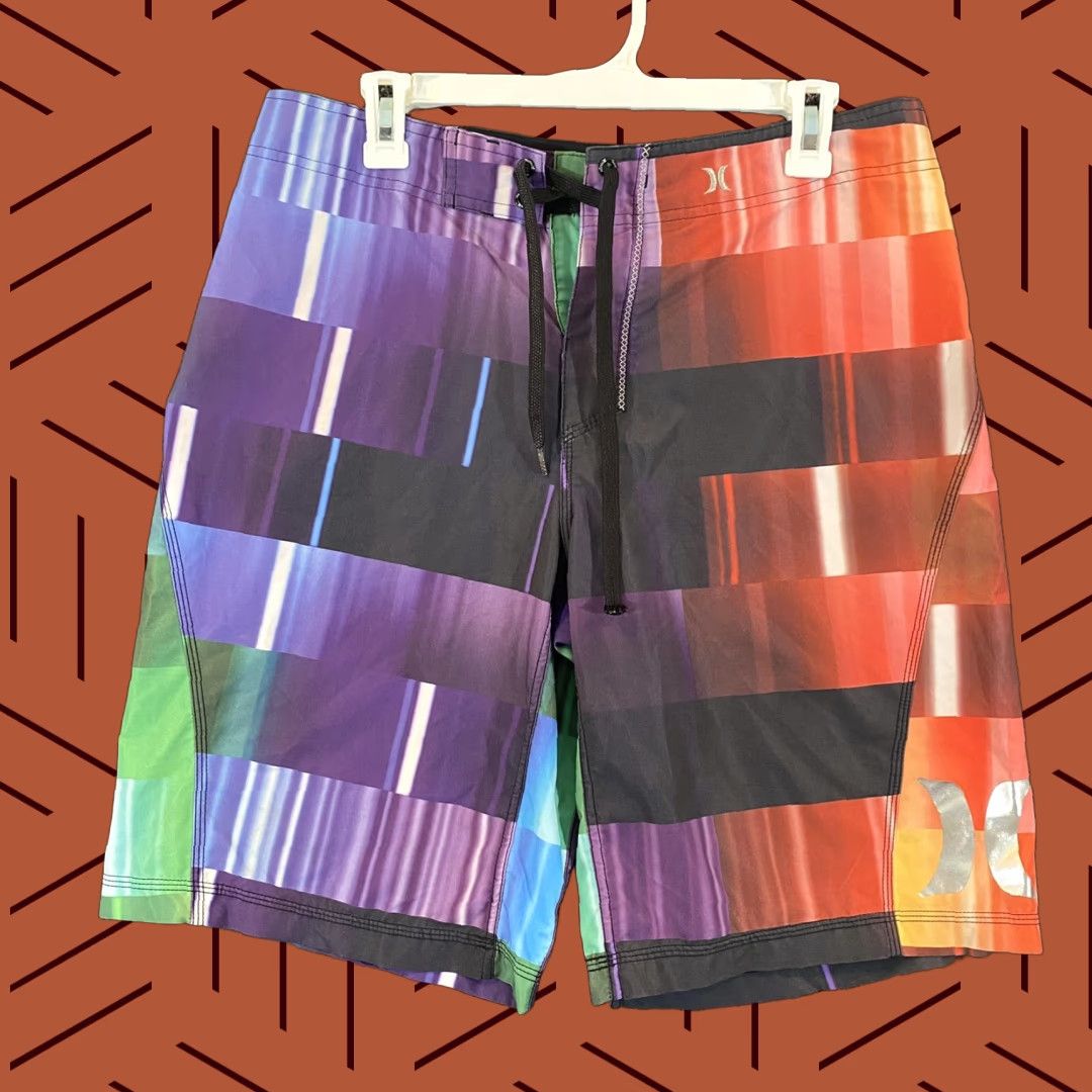 Hurley Hurley Phantom Board Shorts Mens 32 Multicolor Beach Swim Trunks Geometric Pattern Size US 32 / EU 48 - 1 Thumbnail