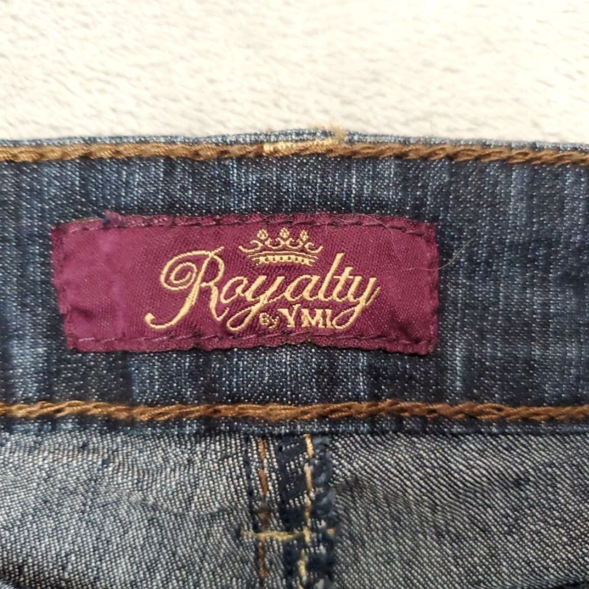 Denime Royalty Jeans Women 12 Blue Denim Slim Fit Straight Thick Stitch Stretch Western Jeans Size 34" / US 12 / IT 48 - 5 Thumbnail