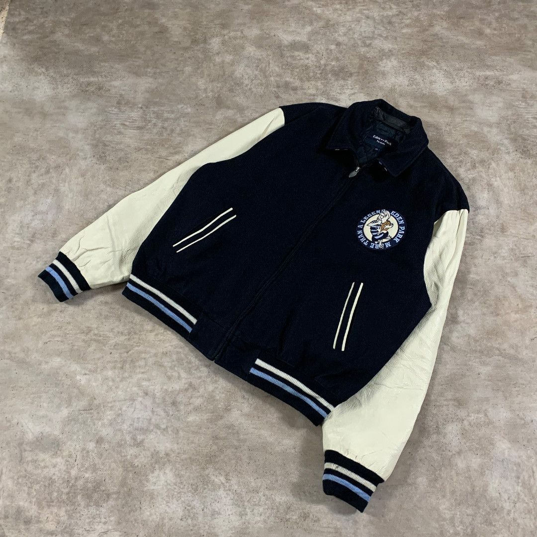 Image of Vintage Eden Park Team Varsity Jacket - XL in Bleu, Men's