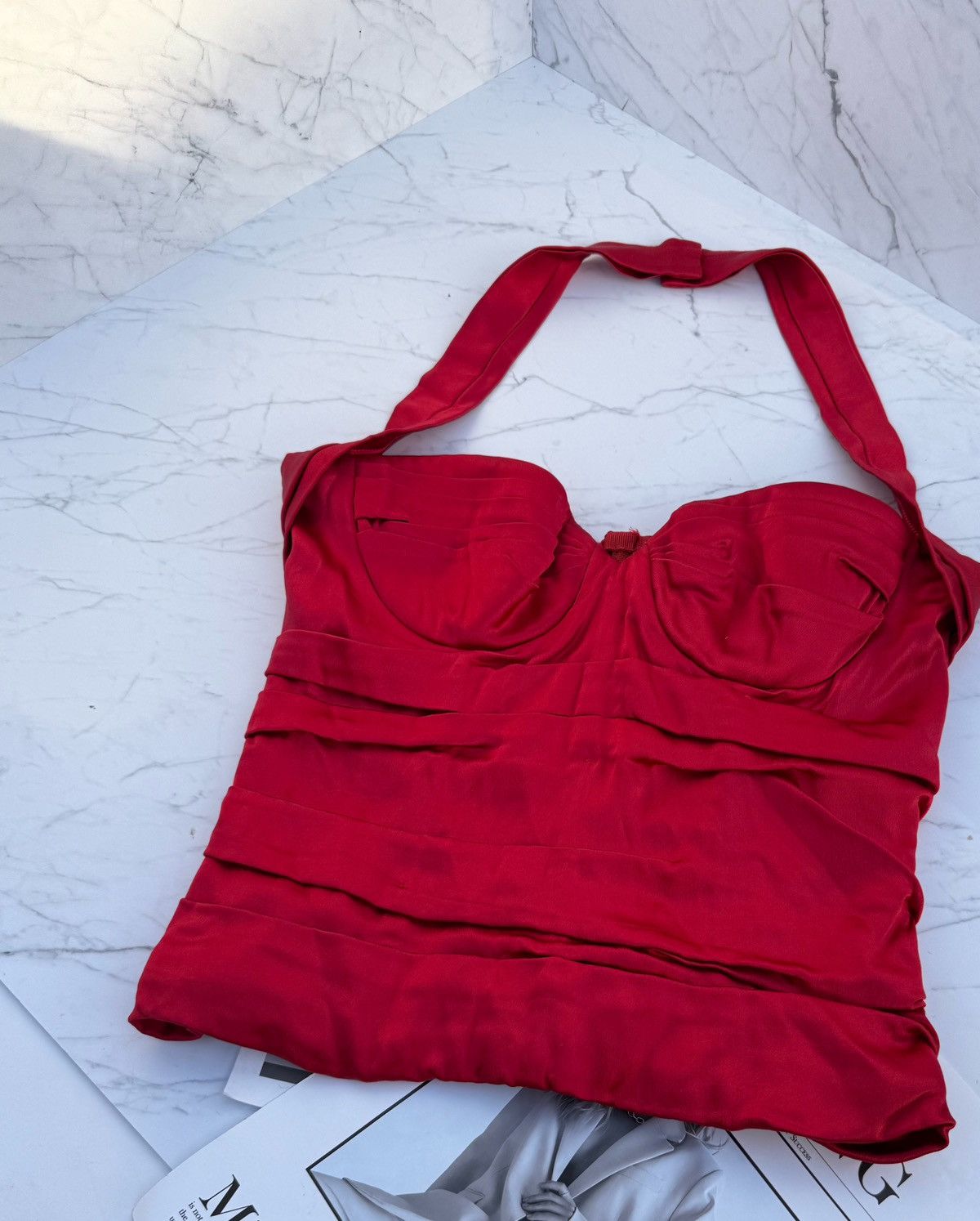 Dolce & Gabbana dolce & gabbana red top corset Size S / US 4 / IT 40 - 21 Thumbnail