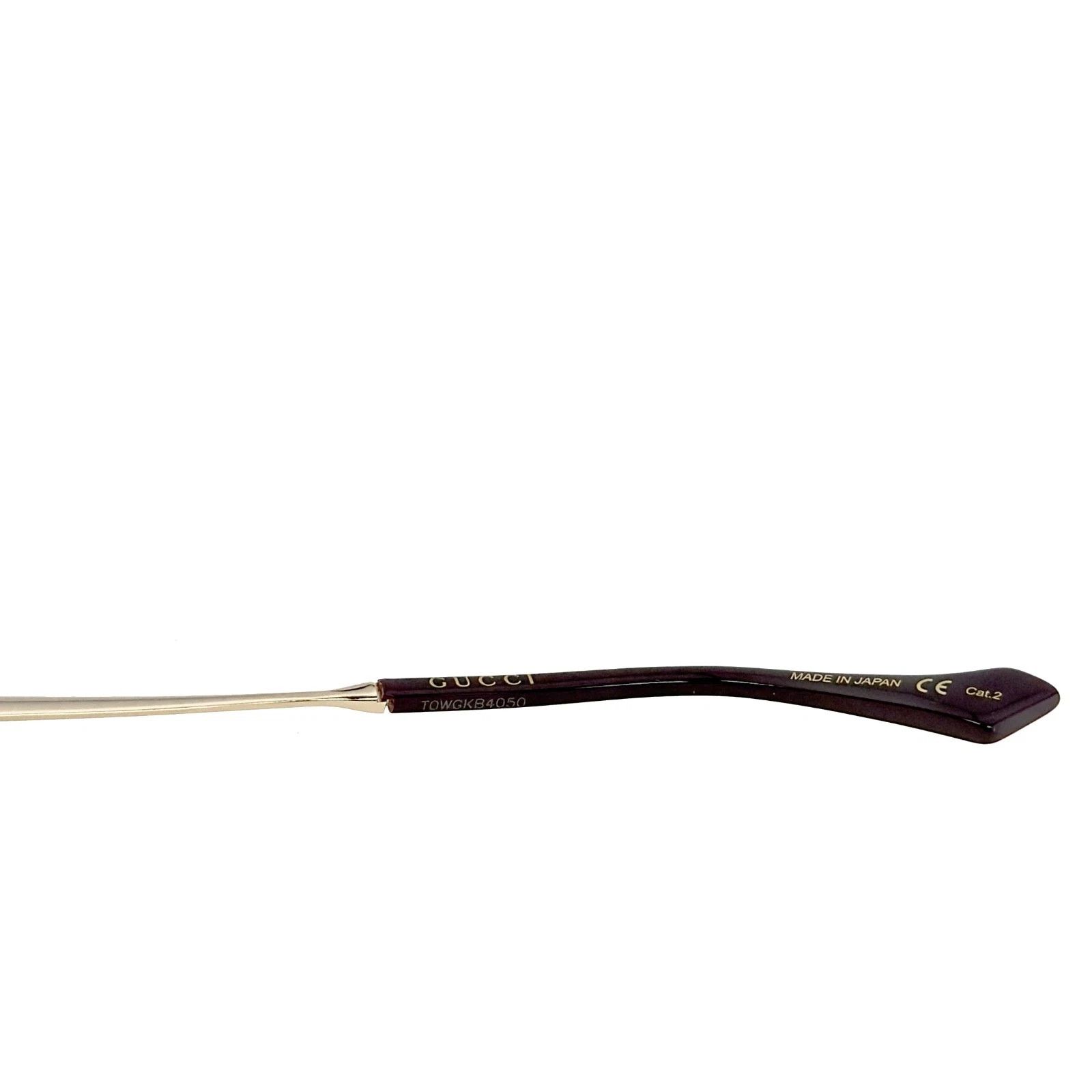 Gucci GUCCI 0841 Gold Blue Logo Narrow GG0841S Sunglasses 003 Size ONE SIZE - 7 Thumbnail
