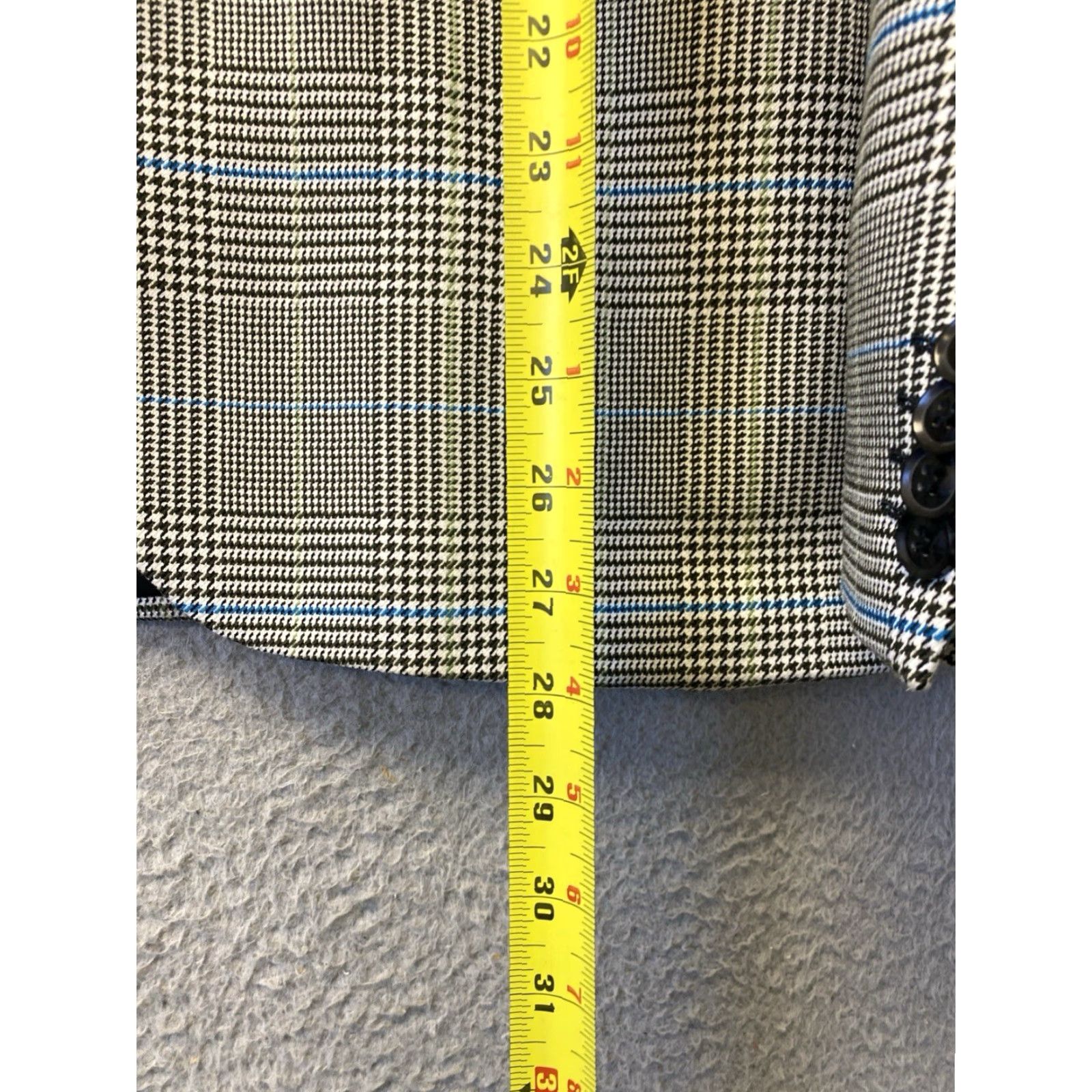 Topman TOPMAN Blazer Men 46R Houndstooth Plaid Regular Fit One-Button Jacket /132-2 Size 46R - 5 Thumbnail