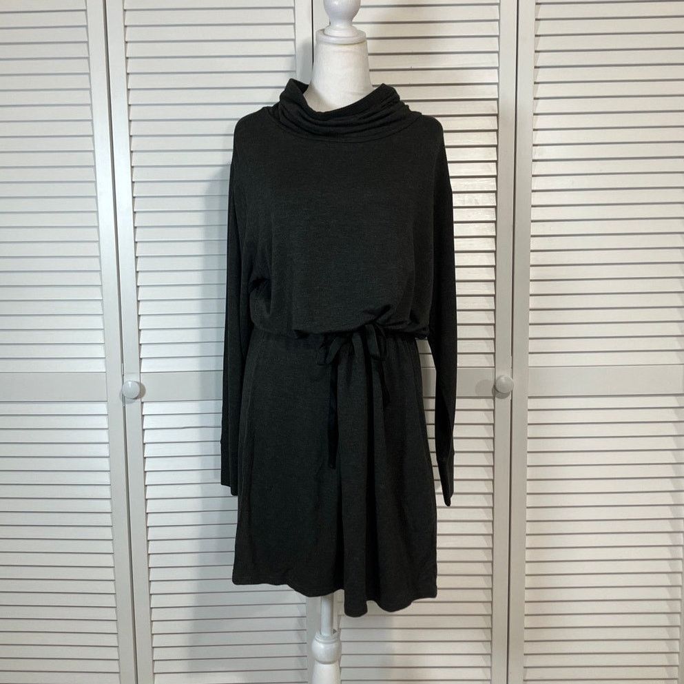 Loft Loft Gray Cowl Neck Cinched Knee Length Dress Women M Size M / US 6-8 / IT 42-44 - 1 Thumbnail