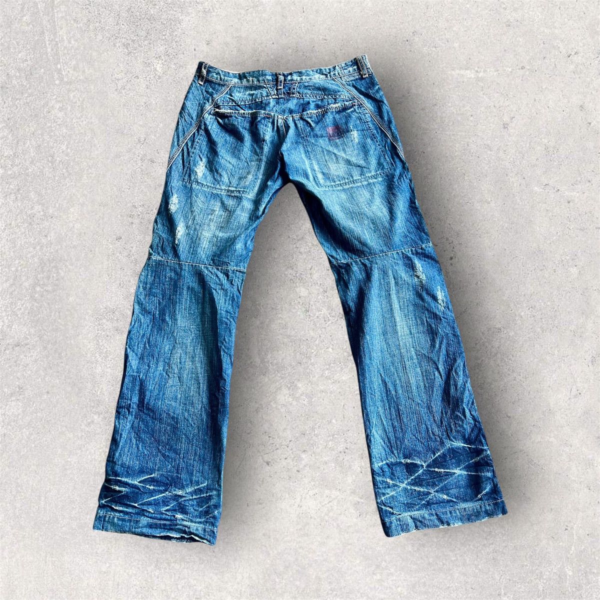 Marithe + Francois Girbaud RARE 90s Marithe Francois Girbaud Baggy Flare Denim Size US 38 / EU 54 - 2 Thumbnail