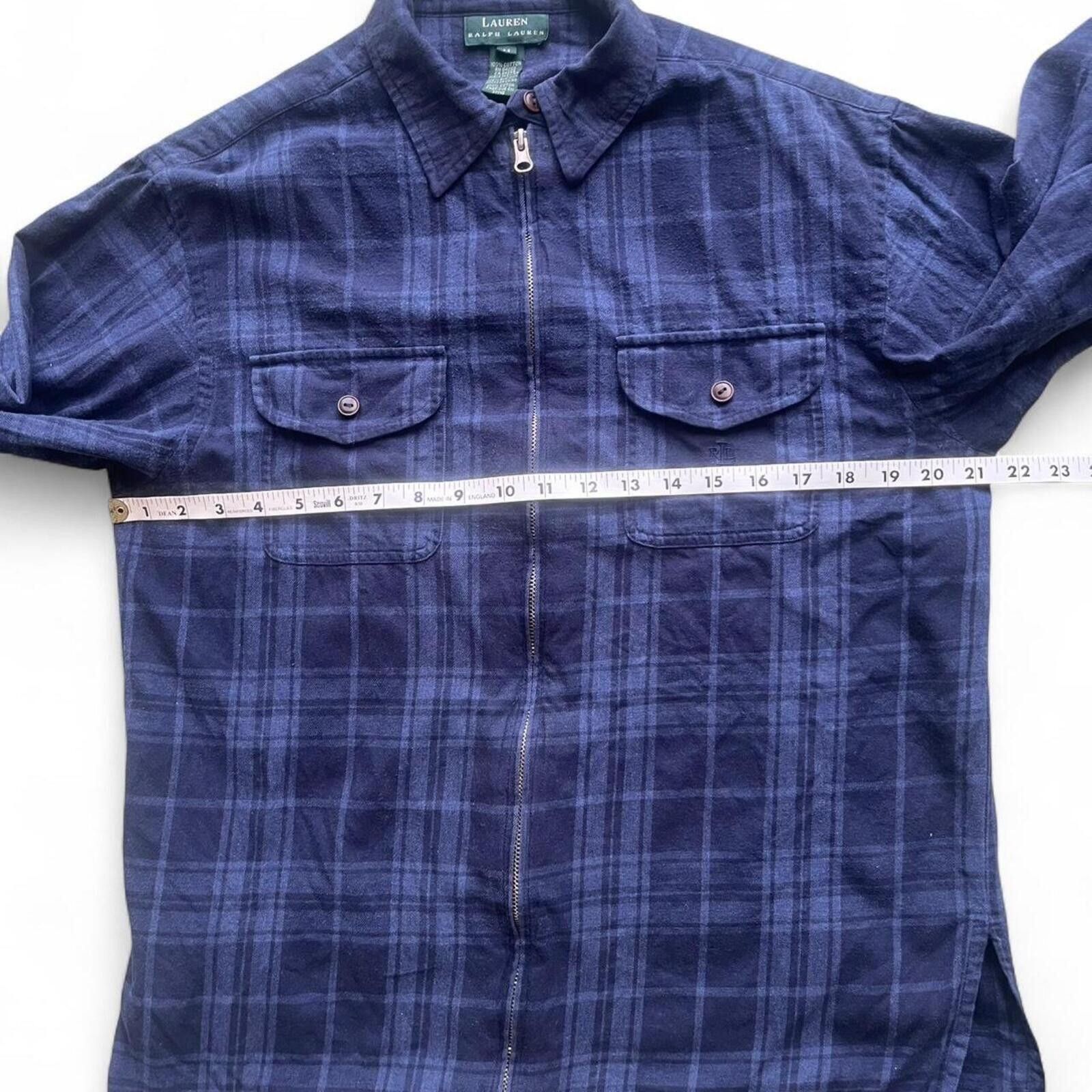 Lauren Ralph Lauren 2000s Lauren Ralph Lauren Plaid Zip Up Flannel Pocket Shirt Size US M / EU 48-50 / 2 - 4 Thumbnail