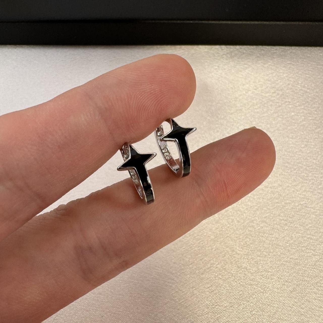 Other 14mm Cross Hoop Earrings for Men Women Streetwear Size ONE SIZE - 4 Thumbnail