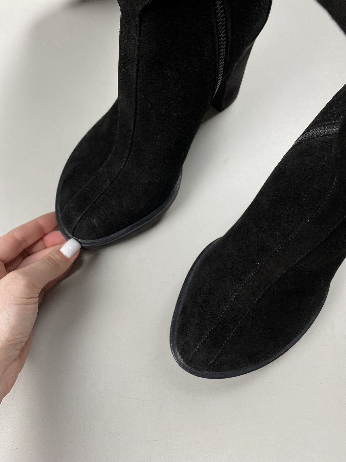 Ann Demeulemeester New! Ann Demeulemeester suede over the knee heeled boots Size US 7.5 / IT 37.5 - 12 Thumbnail