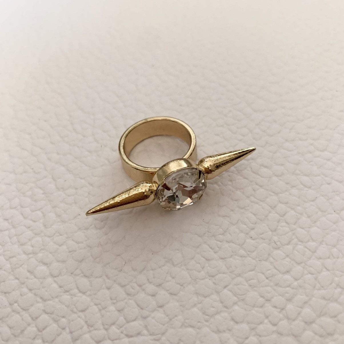 Jewelry Double spike crystal ring Size ONE SIZE - 16 Thumbnail