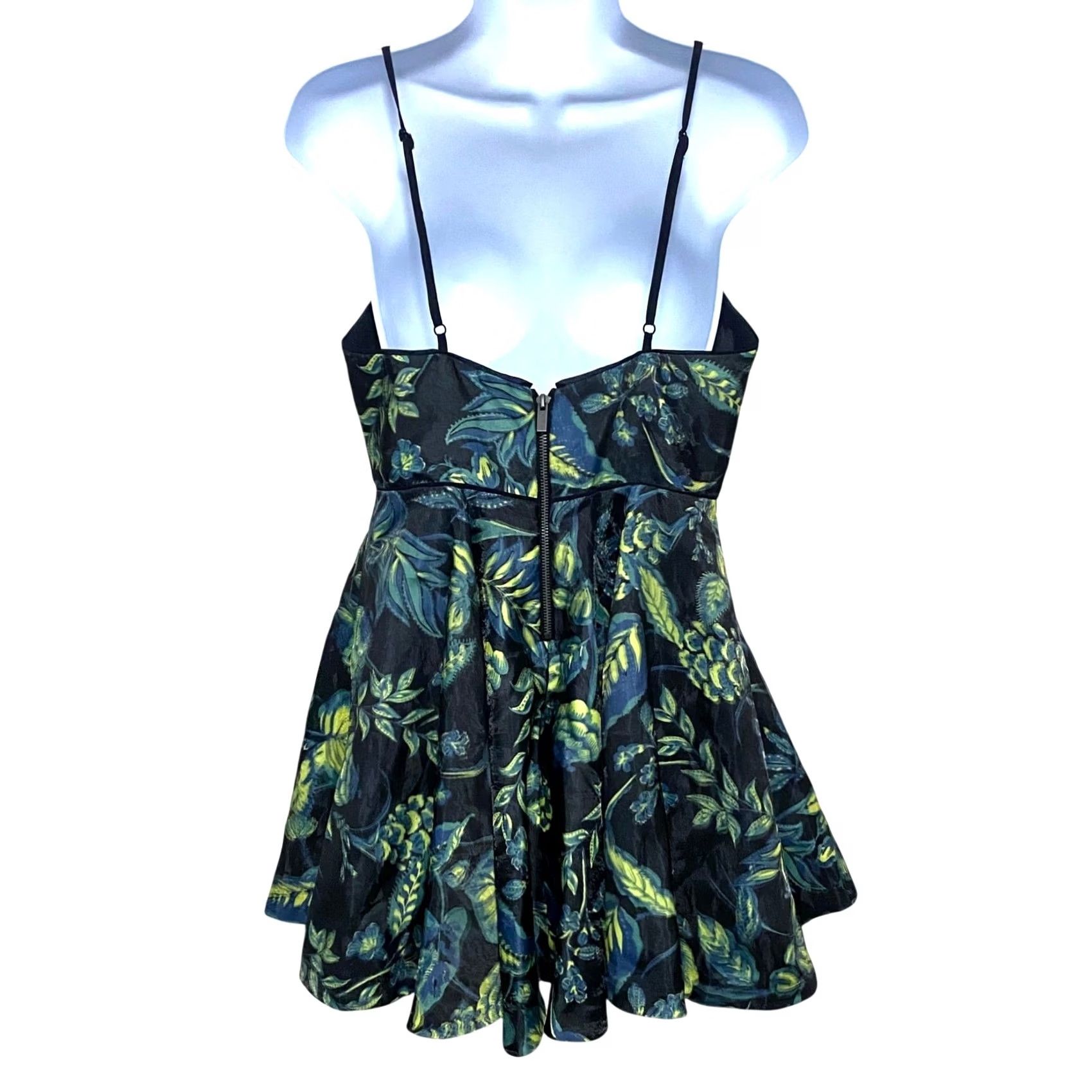 Urban Outfitters UO Silence & Noise Floral Hologram Fit Flare Mini Dress 6 Forest Fairy Boho NWT Dress Size M / US 6-8 / IT 42-44 - 3 Thumbnail