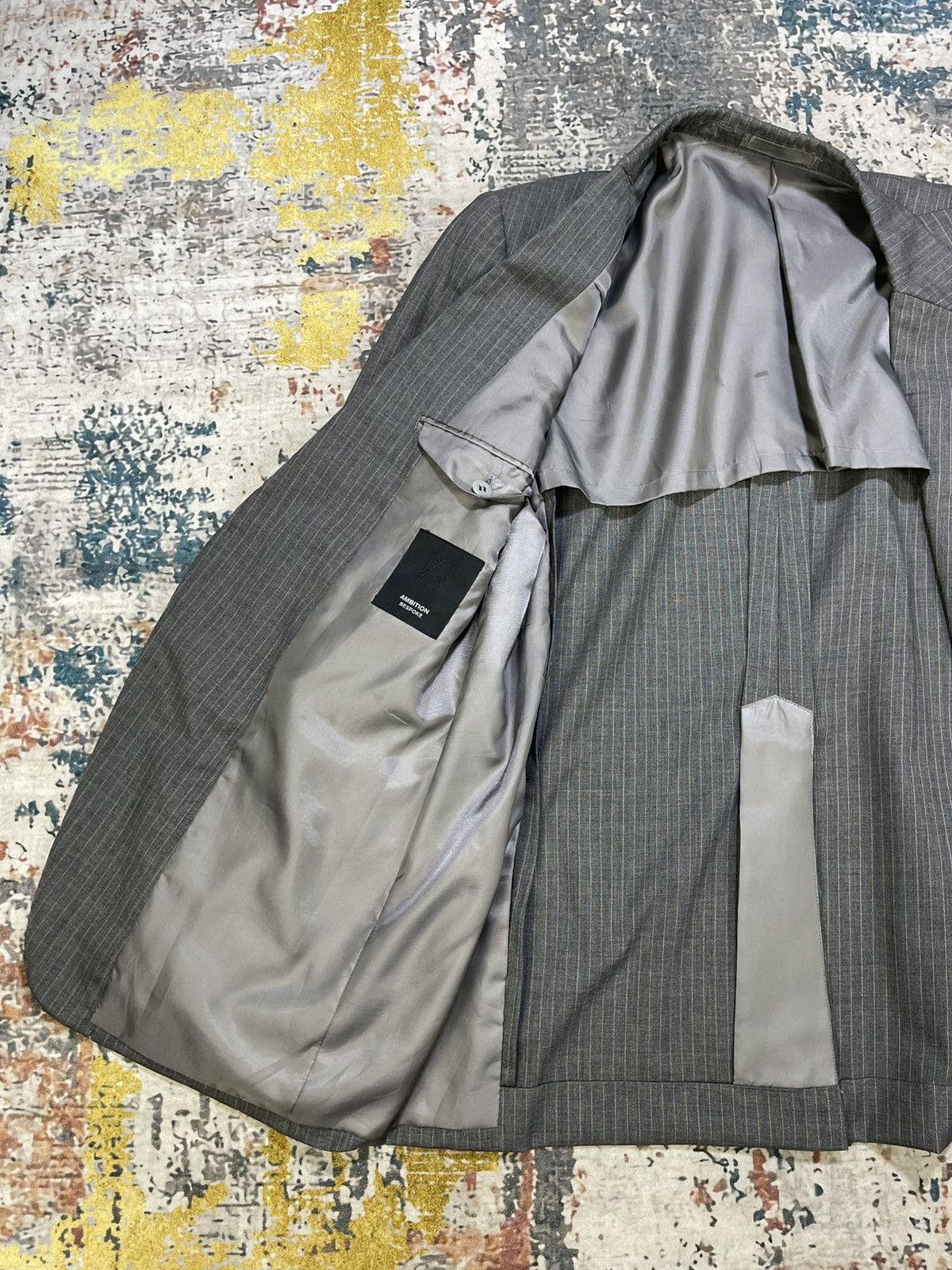 Yves Saint Laurent Yvest Saint Laurent Pinstripes Grey Blazer Size US S / EU 44-46 / 1 - 9 Thumbnail