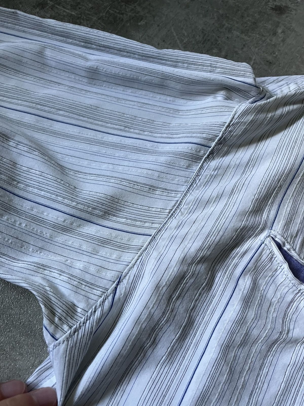 Final Home Final Home Issey Miyake button up outdoor shirt blue white Size US M / EU 48-50 / 2 - 9 Thumbnail