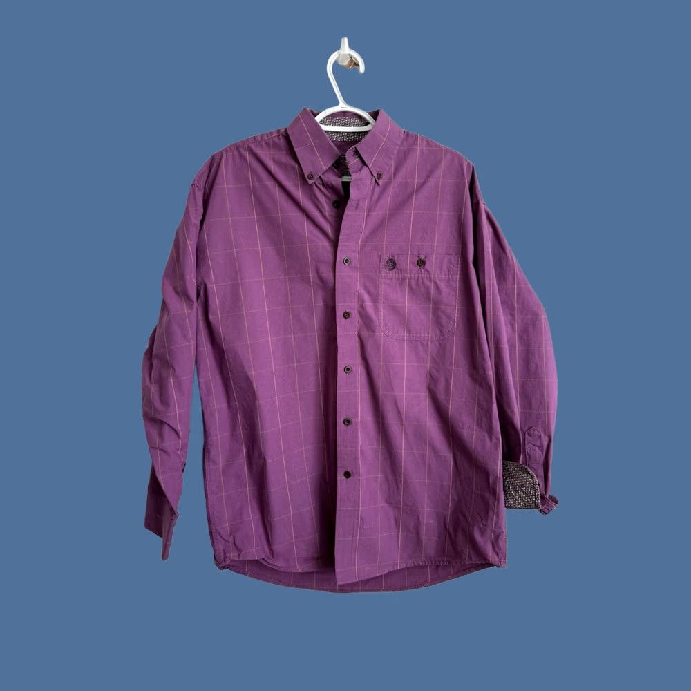 Wrangler Wrangler George Strait Shirt Mens Medium Purple Button Up Country Western Size US M / EU 48-50 / 2 - 1 Thumbnail