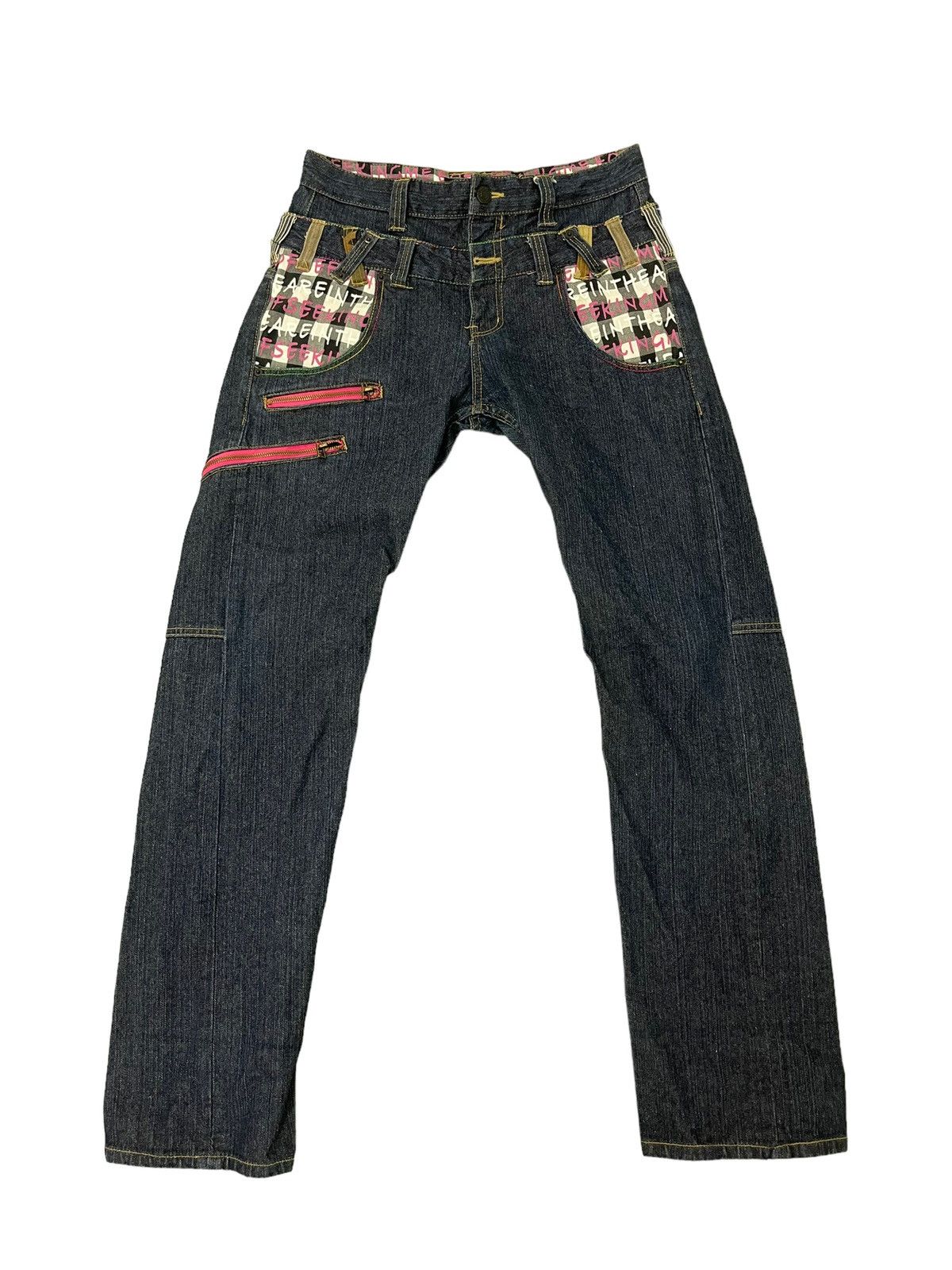 Japanese Brand Double Waist Jeans Memory Special Slim Leg 8🟦2 Size US 32 / EU 48 - 9 Thumbnail