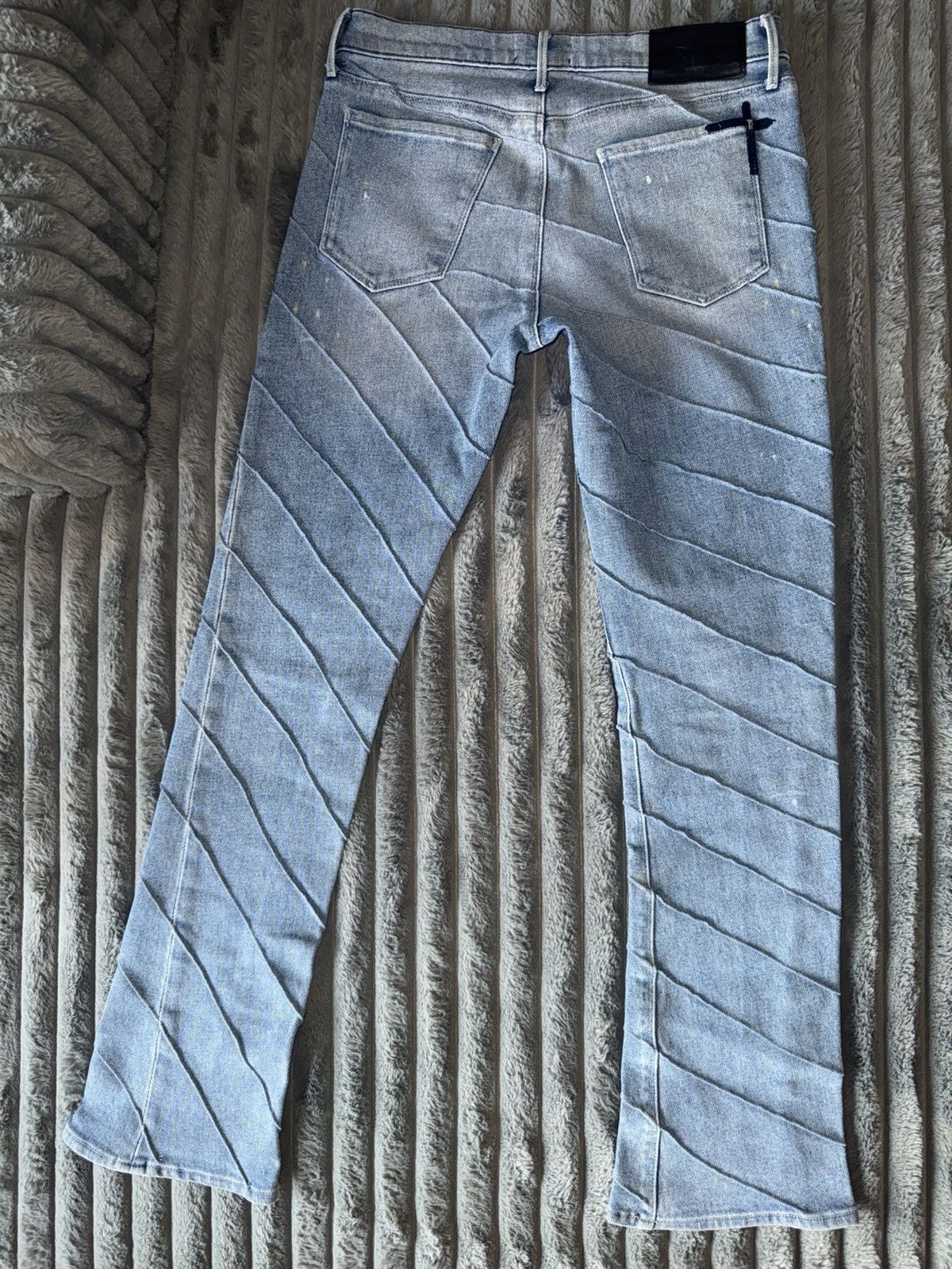 Rta RTA Denis Jeans (Diagonal Blue Spill) Size US 30 / EU 46 - 4 Thumbnail