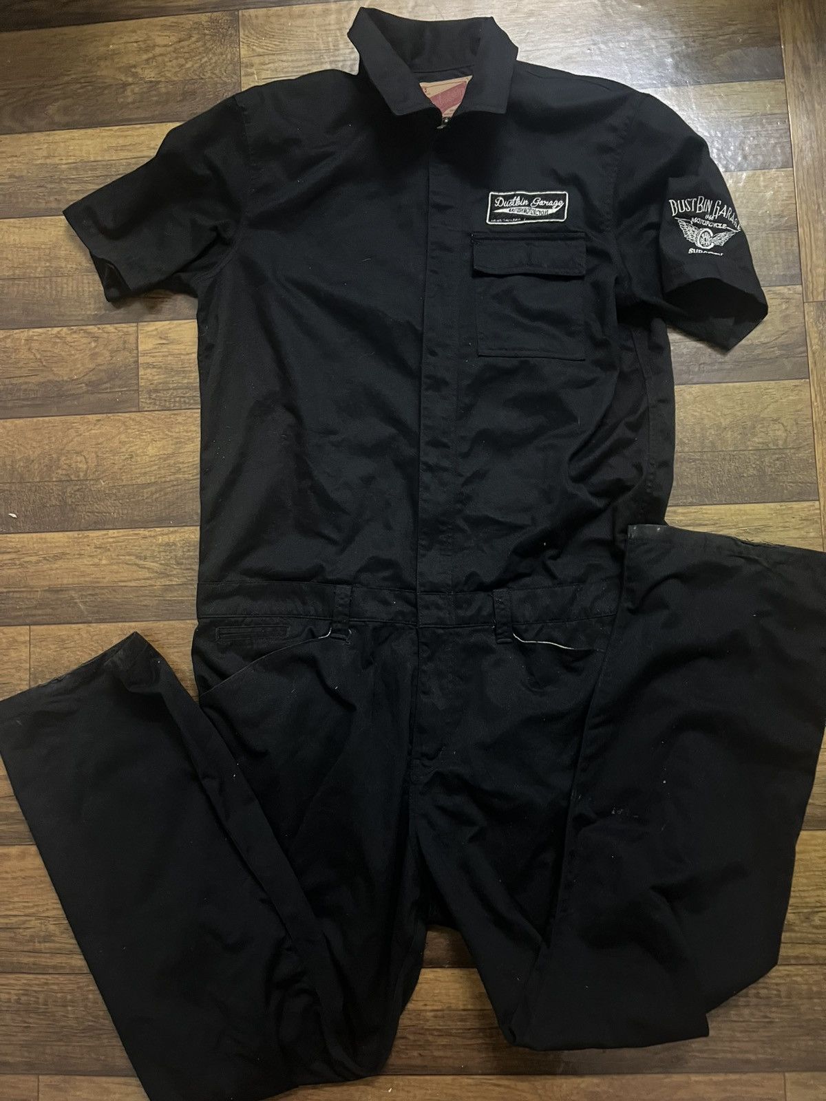 Japanese Brand Subciety Dustbin Garage EmbroideredBritishMotorcycleWorkwear Size US 42 / EU 58 - 16 Thumbnail