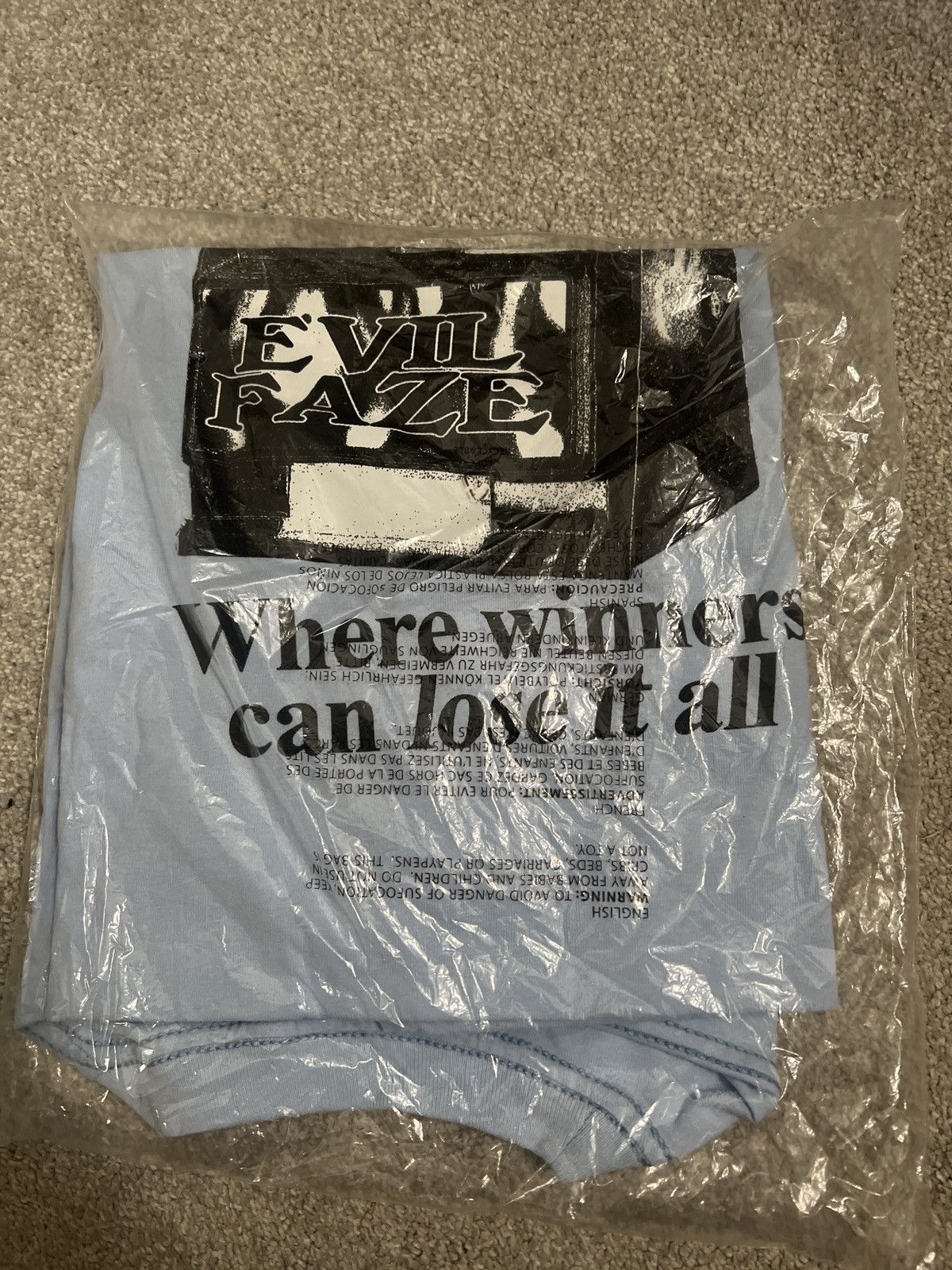 Half evil faze 333 blue casino tee