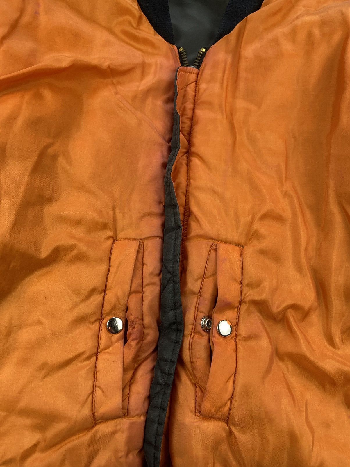 Vintage 90s Boxy MA-1 Military Reversible FADED Bomber DISTRSSED Size US L / EU 52-54 / 3 - 22 Thumbnail