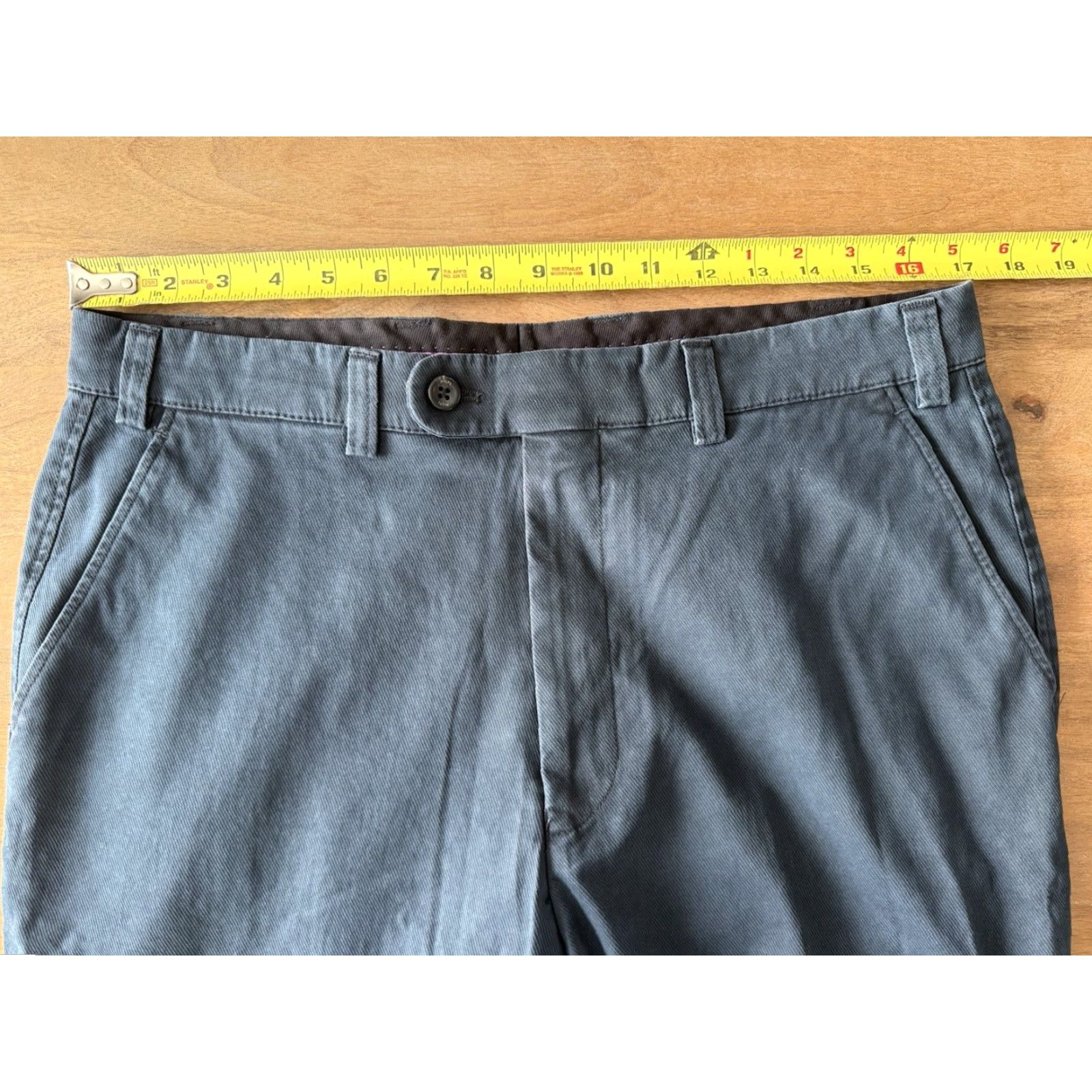 Vintage Hiltl Napa Twill Pants Men 35 Blue Straight Leg 5-Pocket Middle Rise Regular Fit Size US 35 - 5 Thumbnail