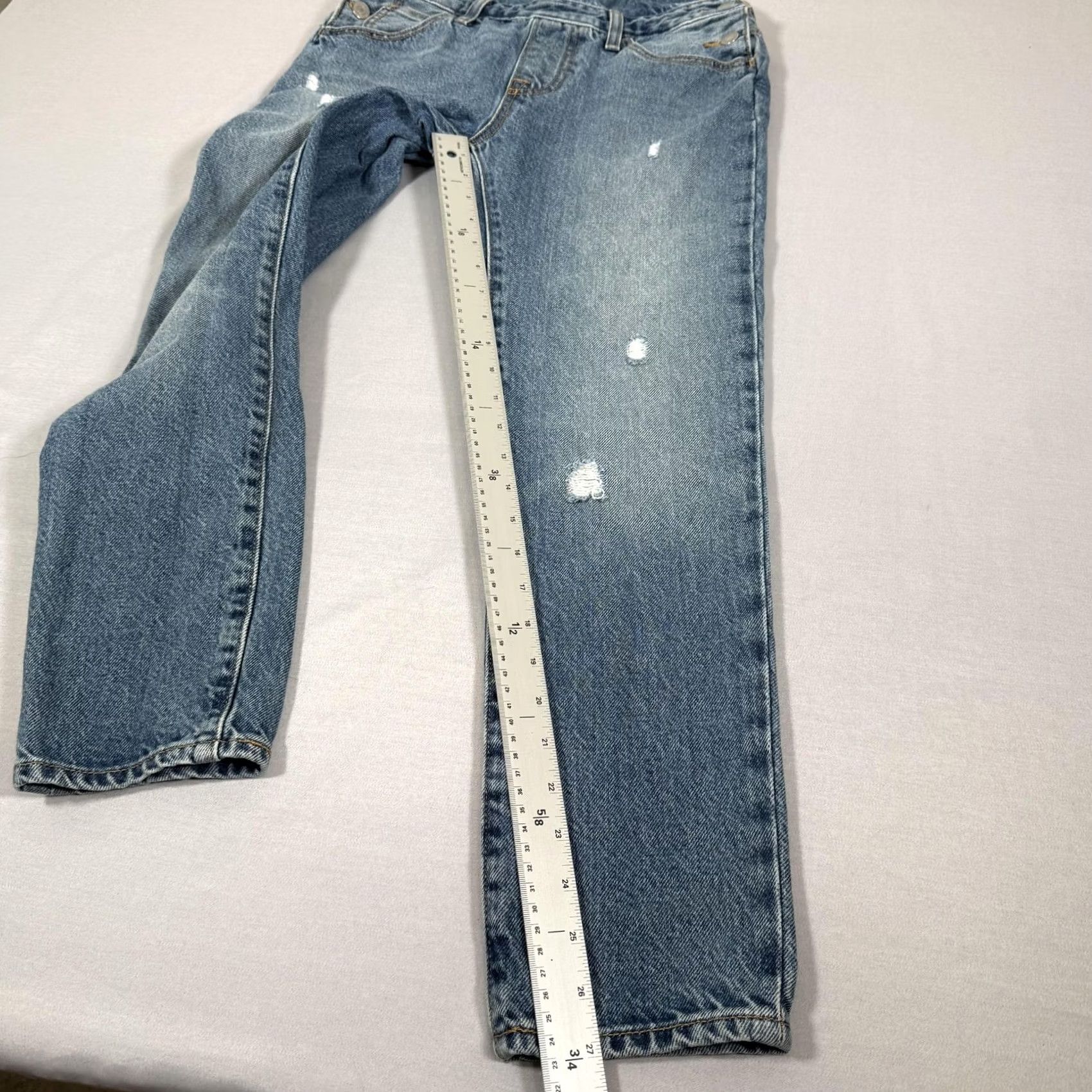 Levi's Levi's Womens Overalls Small Blue Denim Jean Skinny Fit Distressed 90s Retro Vintage Not N/A Size 28" / US 6 / IT 42 - 6 Thumbnail