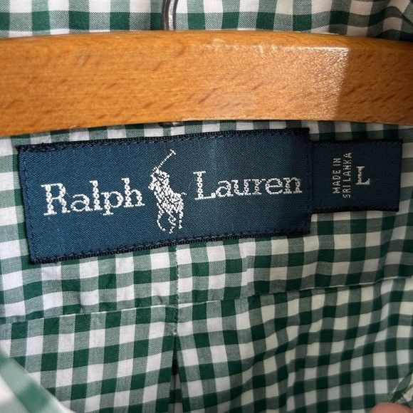 Polo Ralph Lauren × Ralph Lauren Polo by Ralph Lauren Men's Green Gingham Checkered Shirt Emb Size US L / EU 52-54 / 3 - 6 Thumbnail