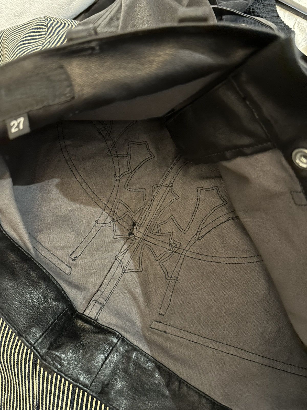 Chrome Hearts CHROME HEARTS BONDAGE SKINNY PATCH LEATHERS Size US 27 - 6 Thumbnail