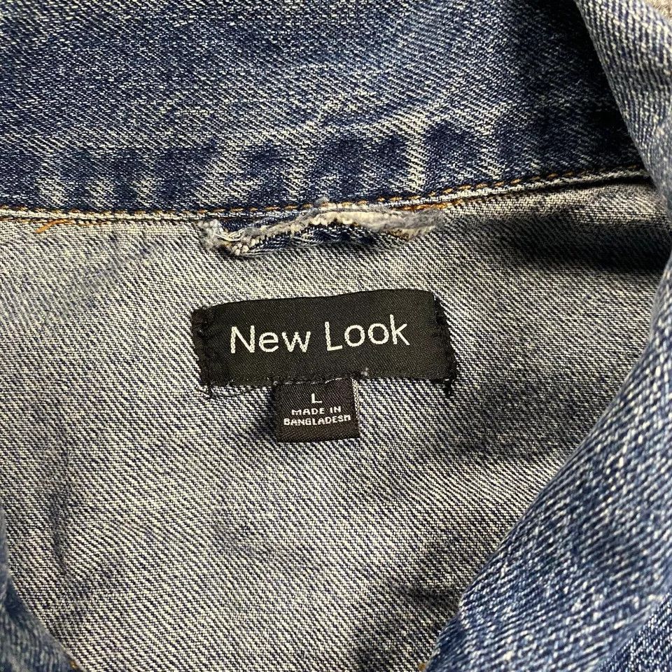 New Look New Look Jacket Womens Large Blue Denim Front Pockets Size L / US 10 / IT 46 - 4 Thumbnail