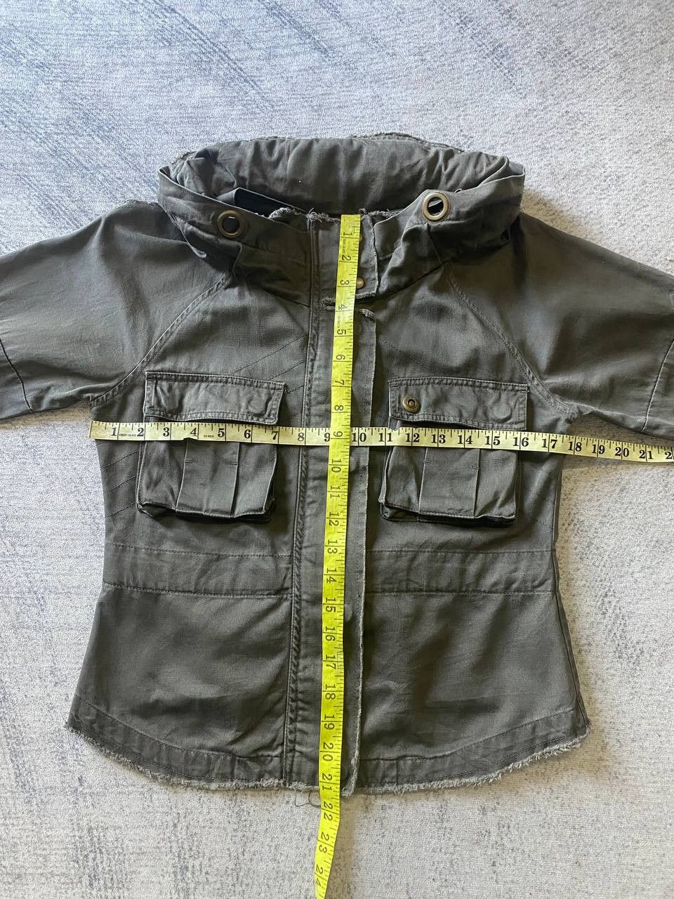 Japanese Brand Bono Style Crop Military Jacket Raw Edge Japanese Aesthetic Size S / US 4 / IT 40 - 11 Thumbnail