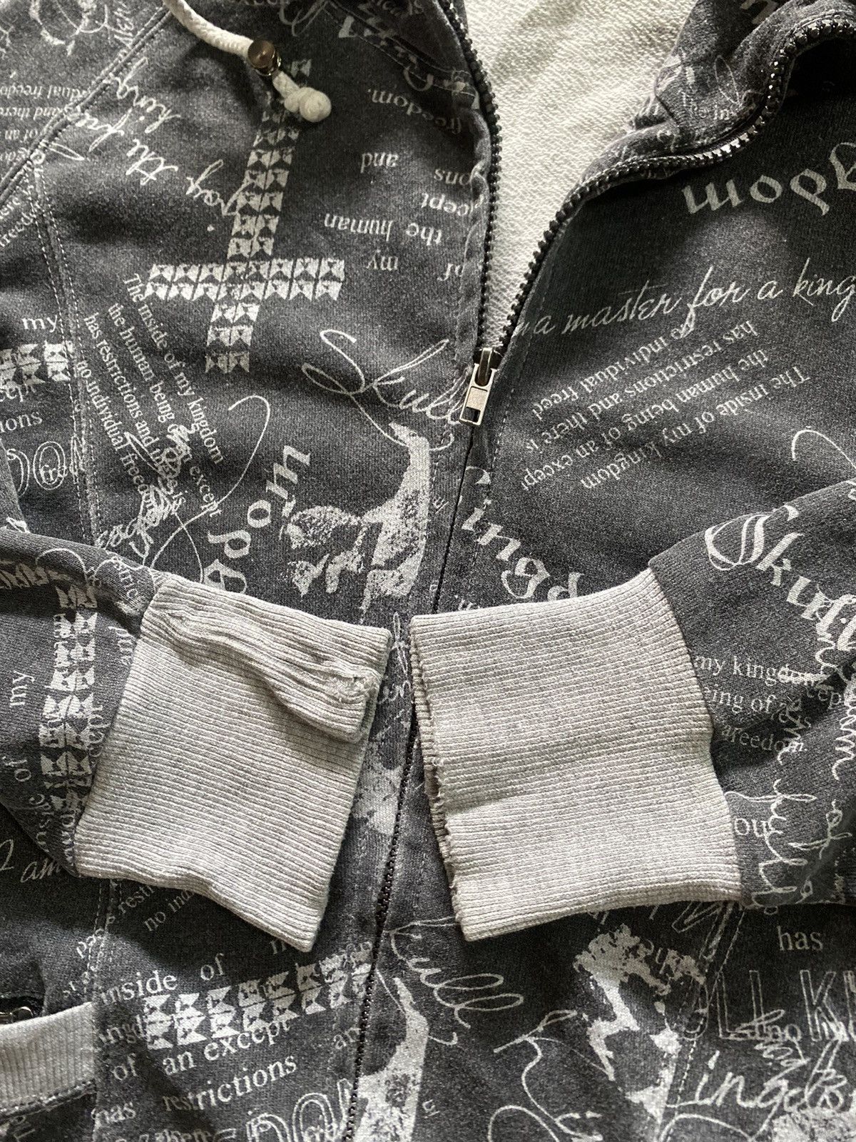 If Six Was Nine × Japanese Brand × Le Grande Bleu (L.G.B.) Japanes seal layer skull bono style zip hoodie Size US M / EU 48-50 / 2 - 4 Thumbnail
