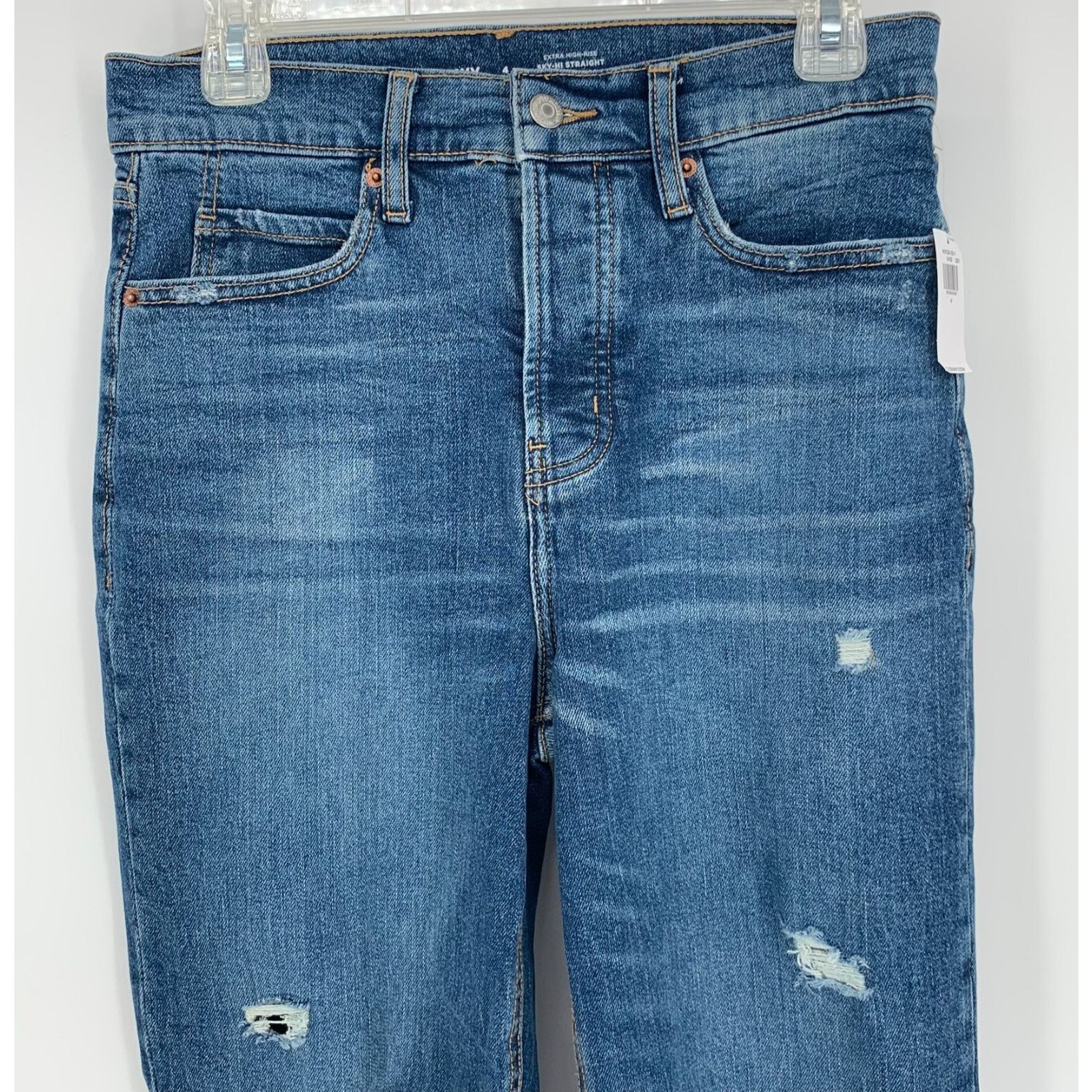 Old Navy Old Navy Saylor Jeans Women's Size 4 Straight Distressed Size 27" / US 4 / IT 40 - 3 Thumbnail