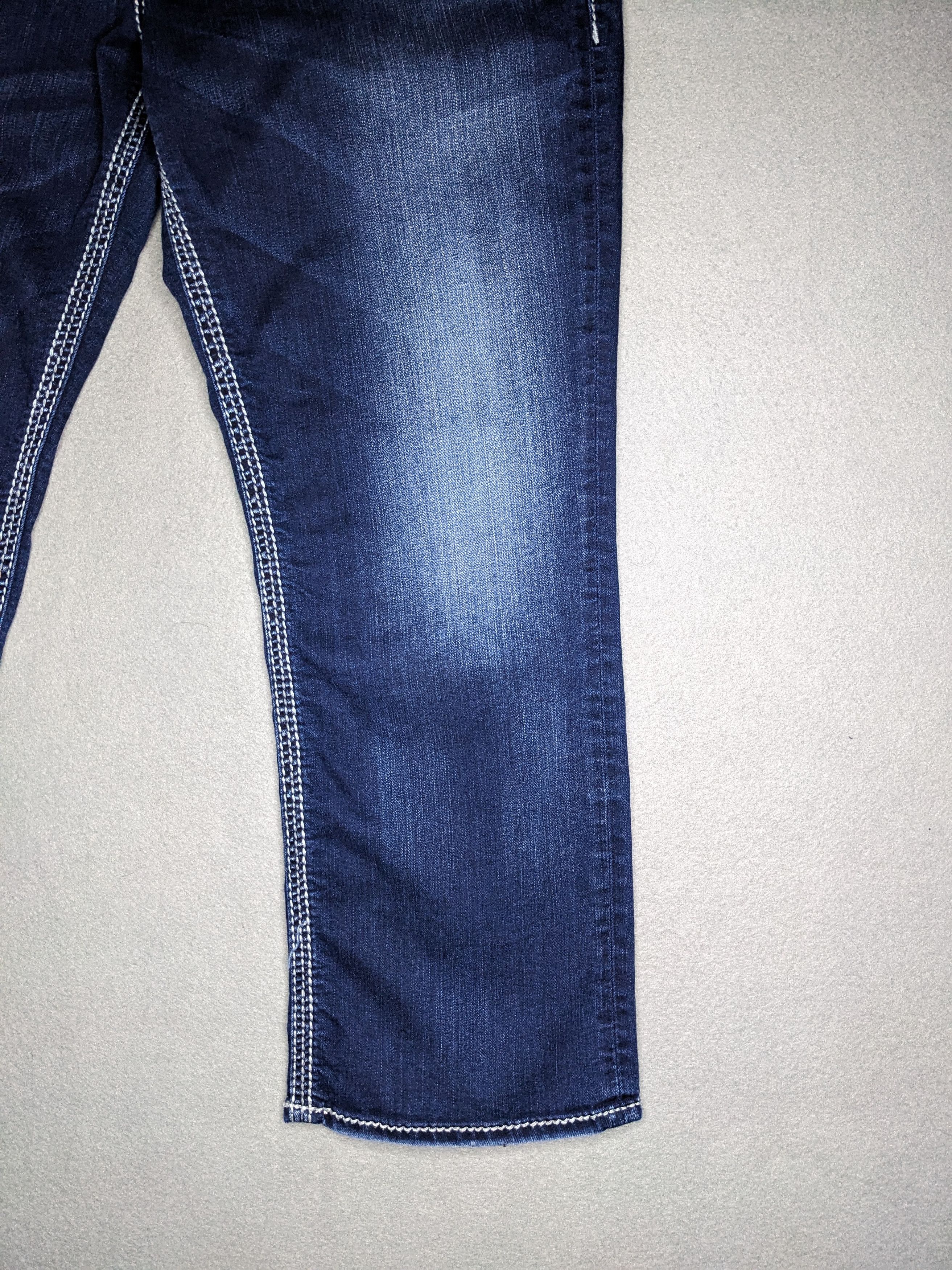 Silver Jeans Co. Silver Jeans Suki Mid Capri 33x24 Y2K Denim Western Dark Size 33" - 3 Thumbnail