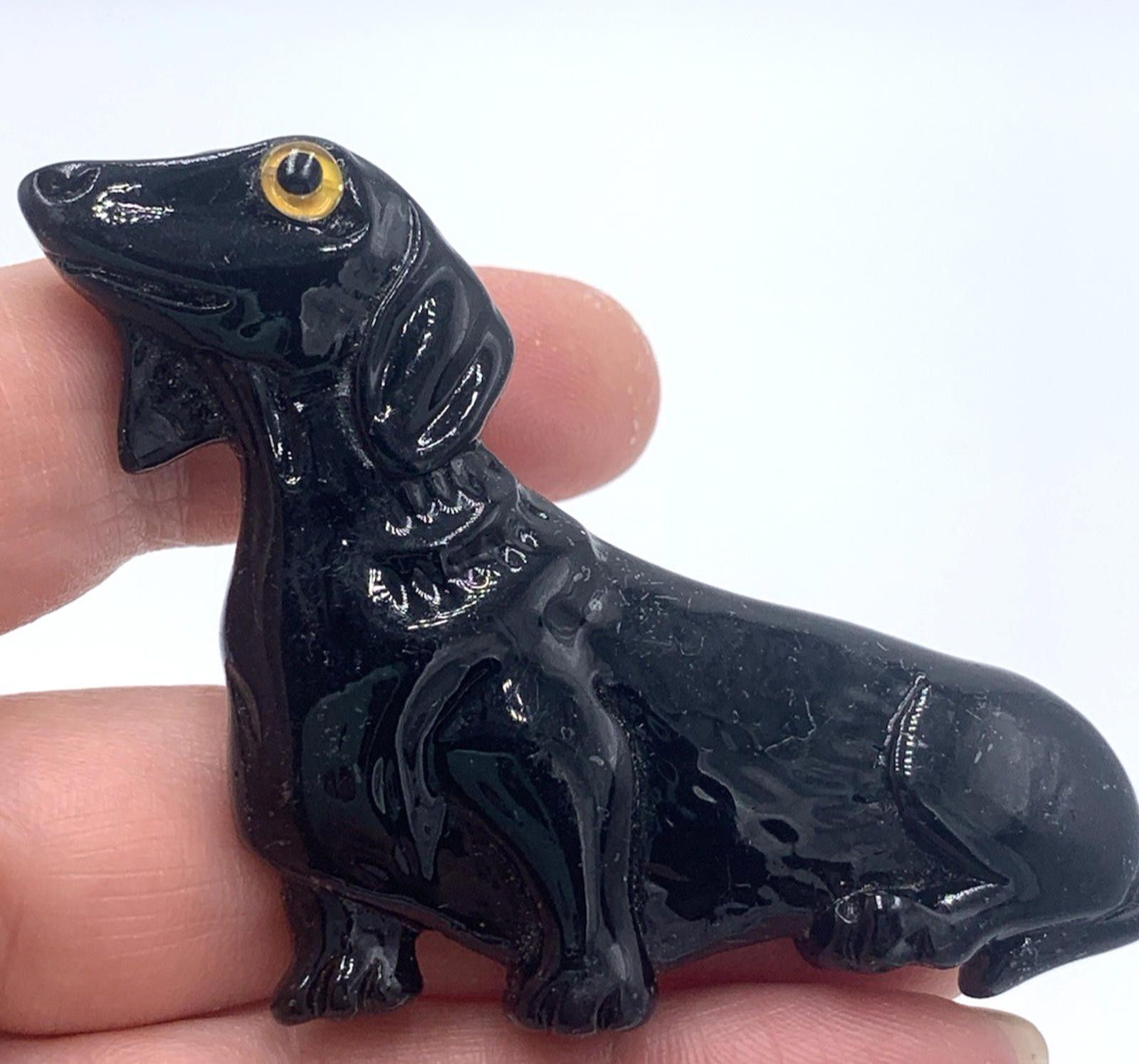Other Daschund Hound Black Lucite Dog Brooch Mid century Size ONE SIZE - 2 Thumbnail