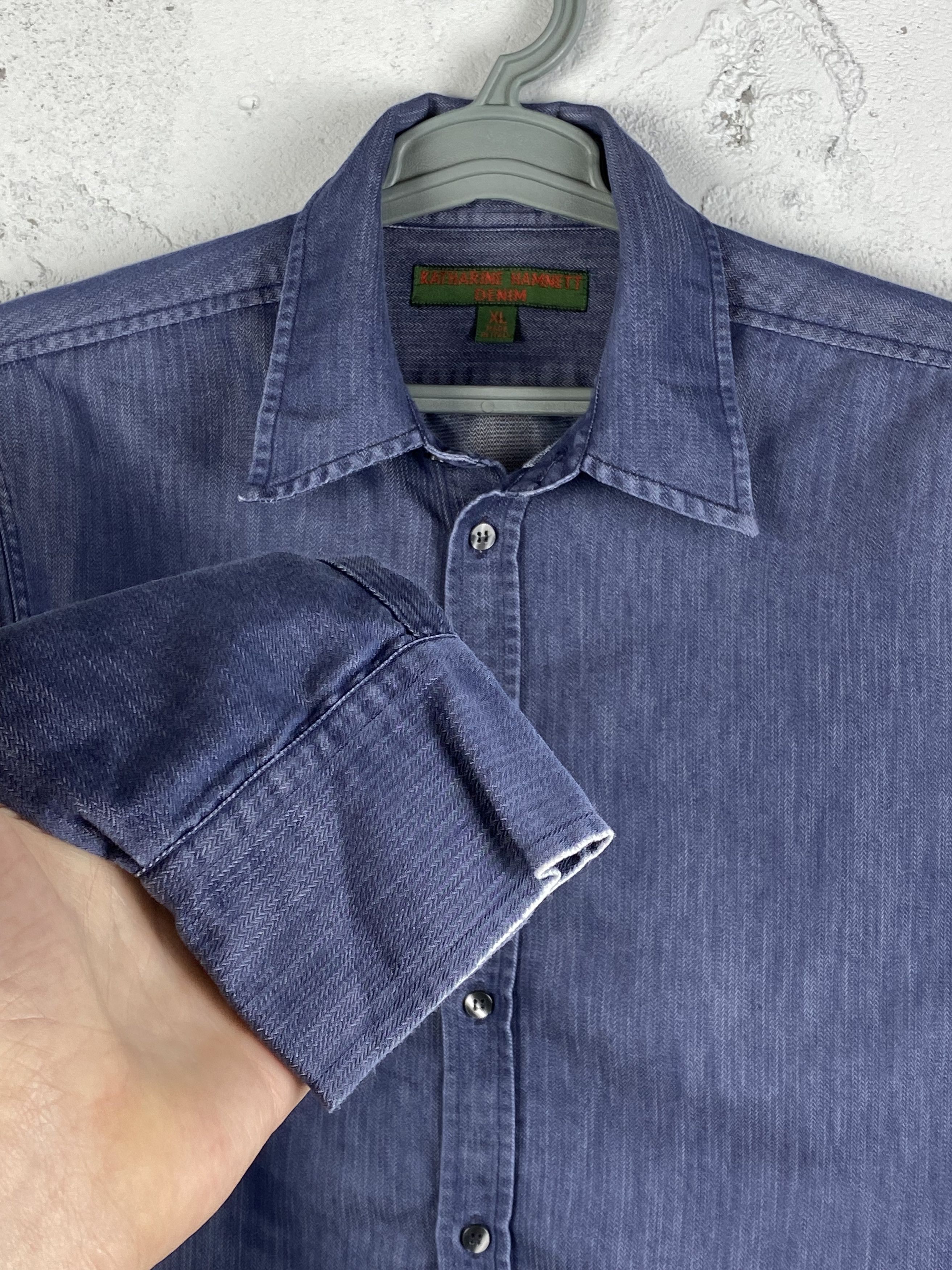 Hysteric Glamour × Katharine Hamnett London Katharine Hamnett Indigo Jeans Denim Overshirt Size US XL / EU 56 / 4 - 5 Thumbnail