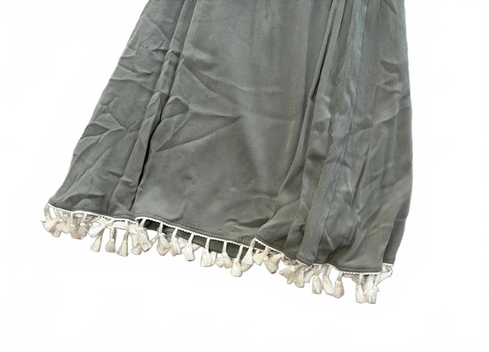 Other MIAMI Off-Shoulder Tassel Trim Dress w Embroidered Detail XS Size ONE SIZE - 2 Thumbnail