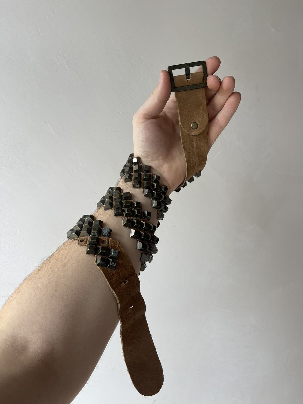 Marithe + Francois Girbaud Marithe Francois Girbaud Archive Mega Studded Leather Belt Size ONE SIZE - 1 Thumbnail