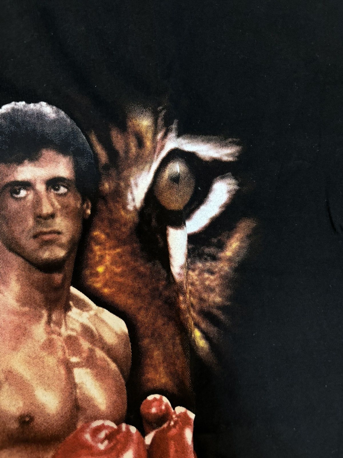 Vintage Rare Vintage Rocky Eye of the Tiger Stallone Movie Tee Size US XL / EU 56 / 4 - 13 Thumbnail