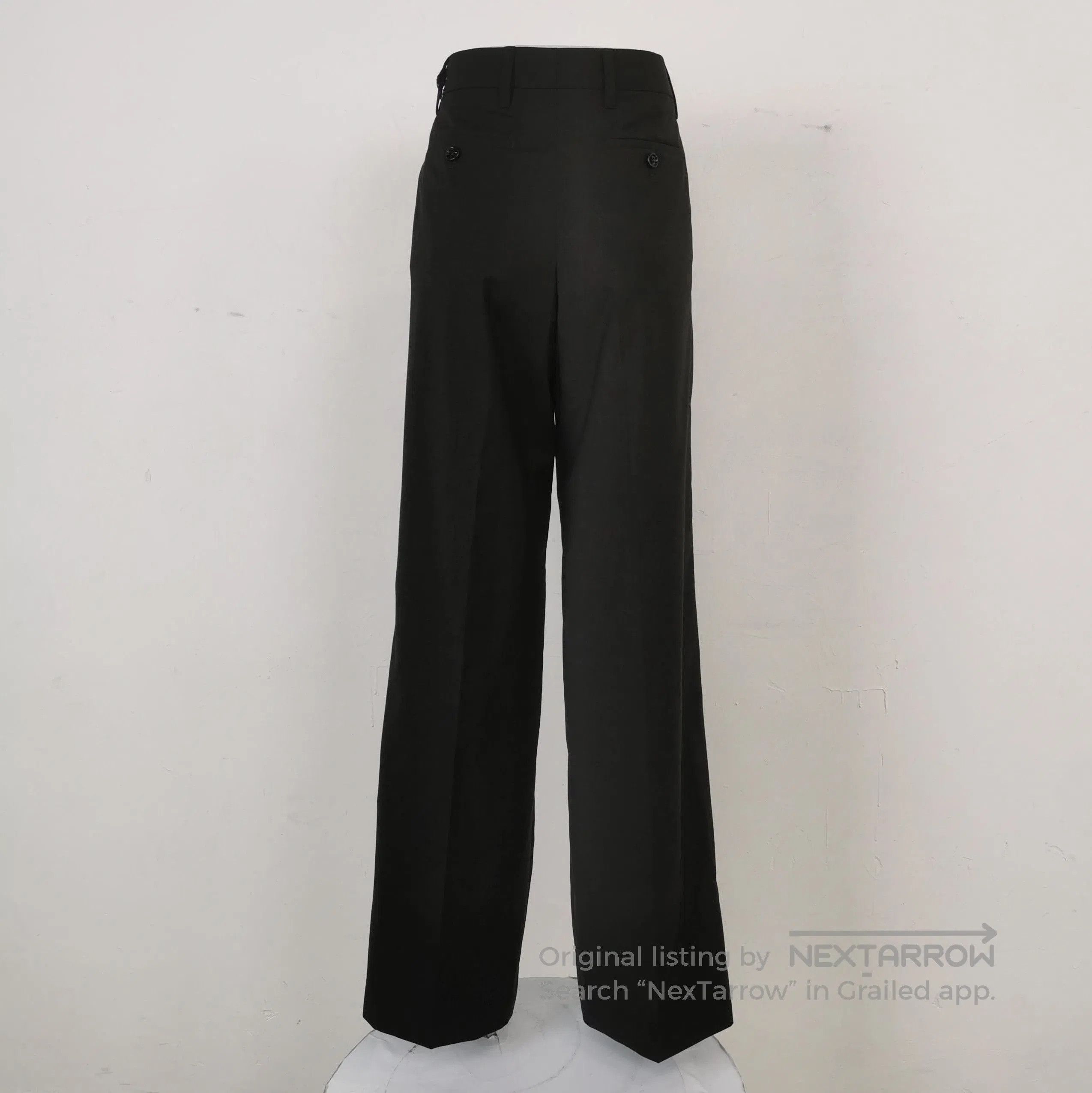 Prada Black Wool Long Pants in Size 38 .