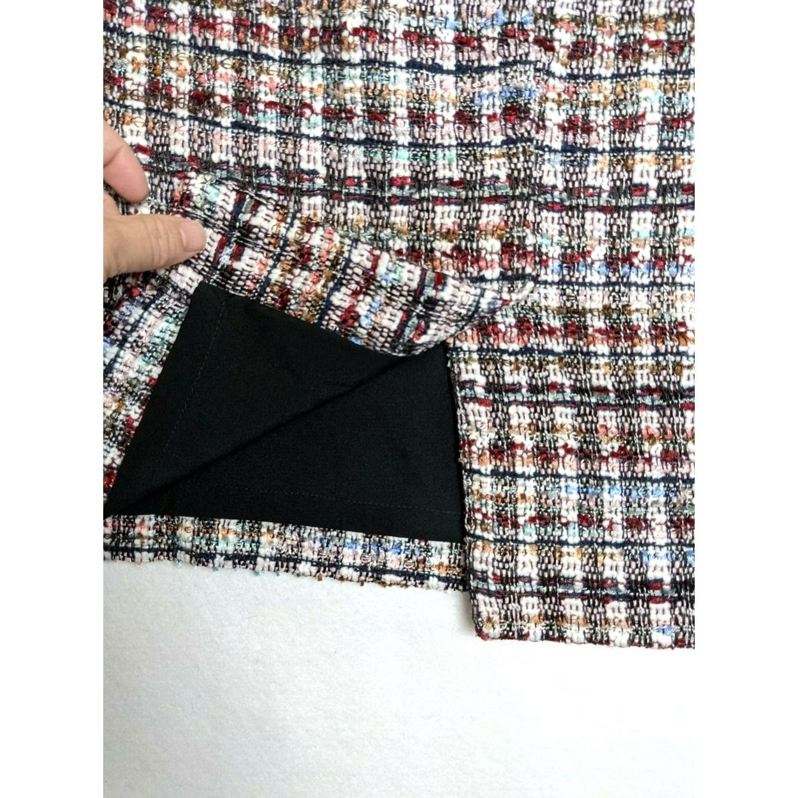 Talbots TALBOTS Skirt Plaid Pencil Straight Lining Knit Petite 6P Multicolor Womens Carded Brand Size 28" / US 6 / IT 42 - 6 Thumbnail