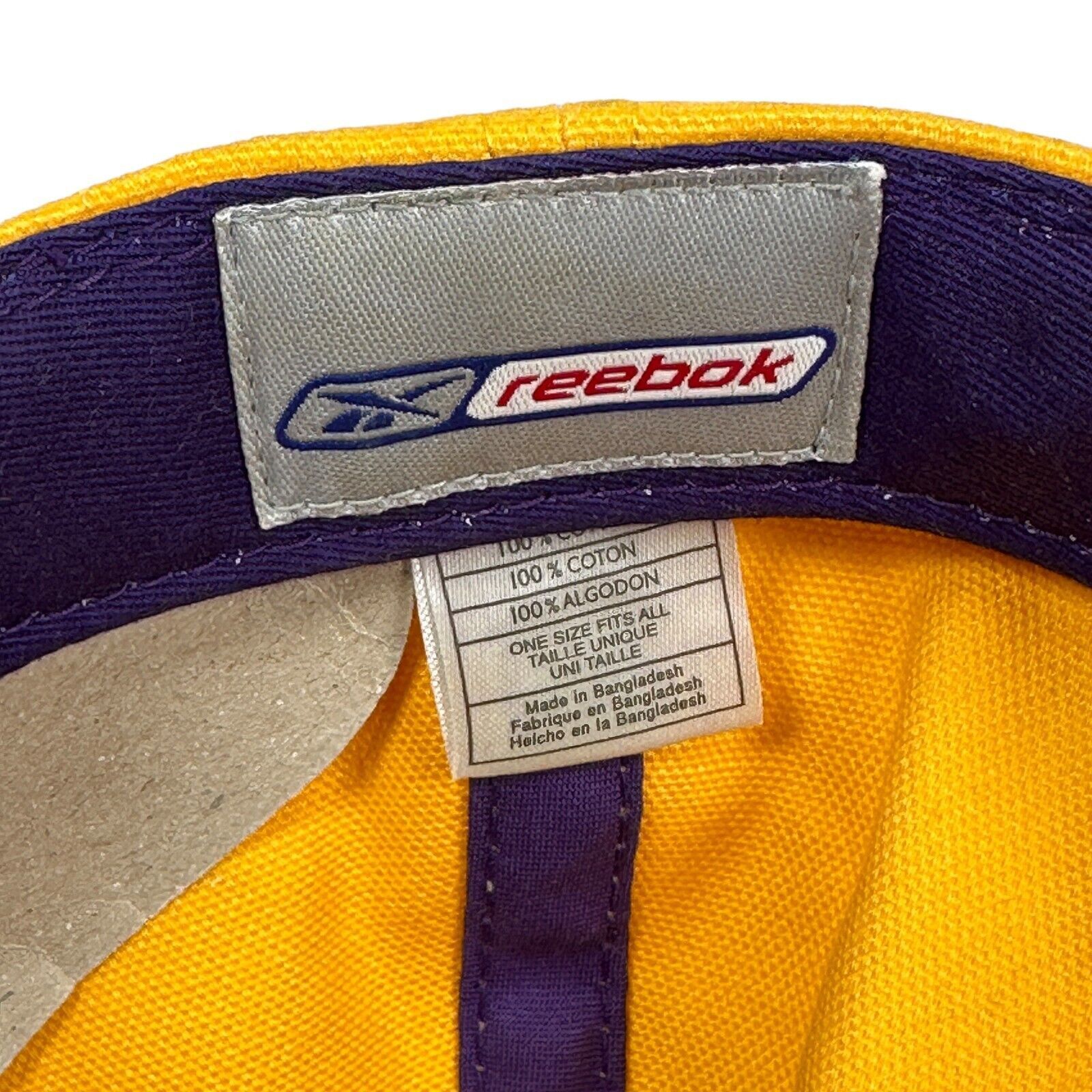 Reebok Minnesota Vikings Hat Retro Reebok Cap Men's Yellow Cotton Size ONE SIZE - 7 Thumbnail