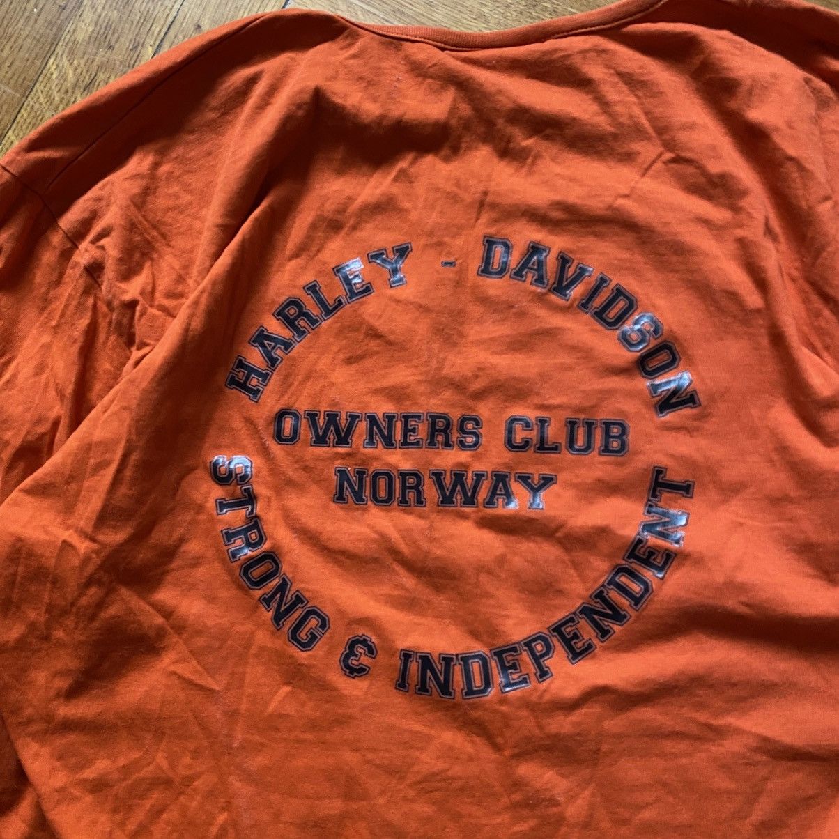 Harley Davidson VINTAGE HARLEY DAVIDSON NORWAY CLUB LONG SLEEVE Size US XL / EU 56 / 4 - 5 Thumbnail