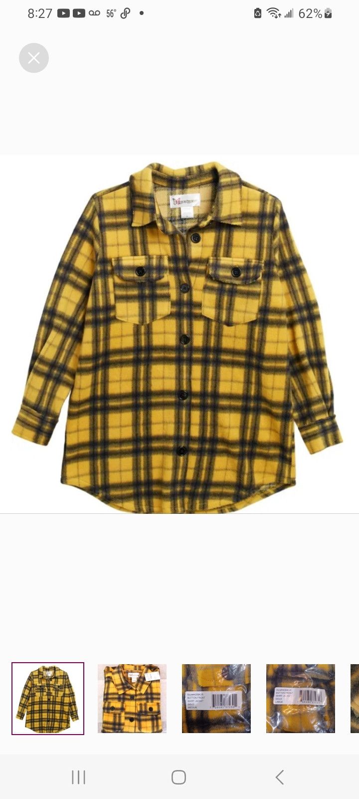Nordstrom × Other Cotton Emporium Button Front Plaid Shirt Jacket Size M / US 6-8 / IT 42-44 - 1 Thumbnail